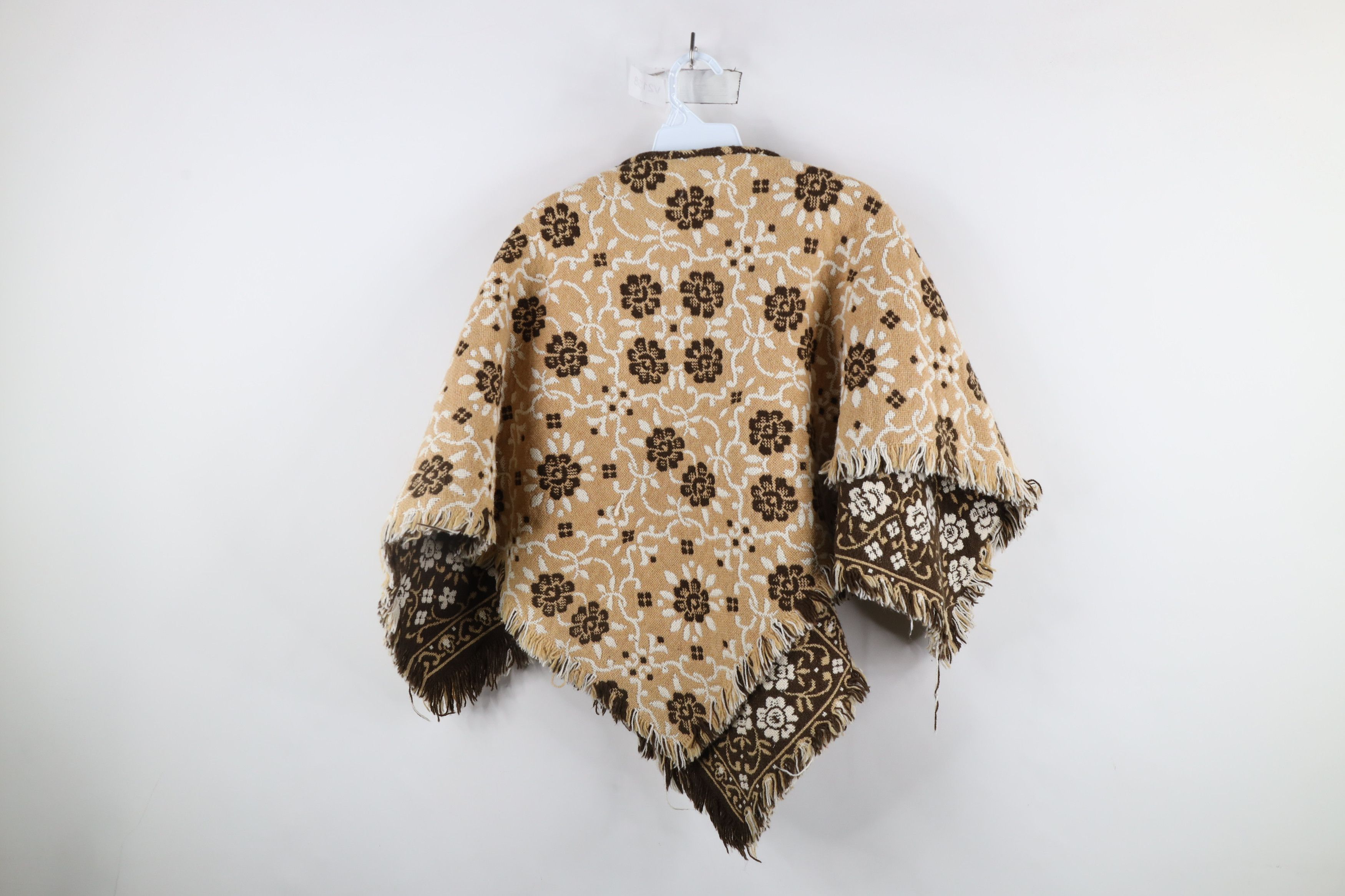 Vintage Vintage 60s 70s Mid Century Modern Blanket Poncho Sweater Size ONE SIZE - 13 Thumbnail