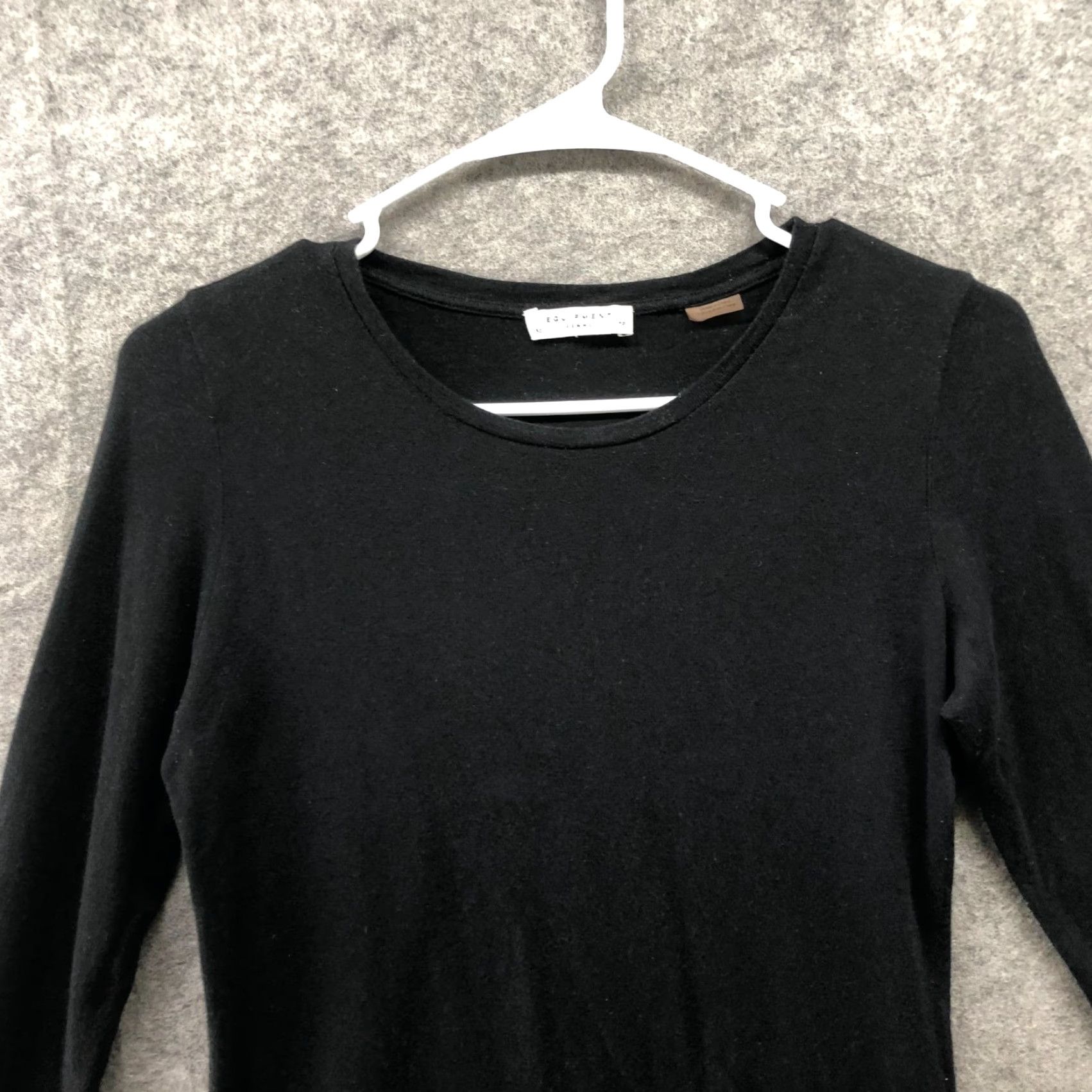 Equipment Equipment Femme T-Shirt Shirt Womens XS Black Crew Neck Long Sleeve Angora Cashmere Blend Size XS / US 0-2 / IT 36-38 - 3 Thumbnail