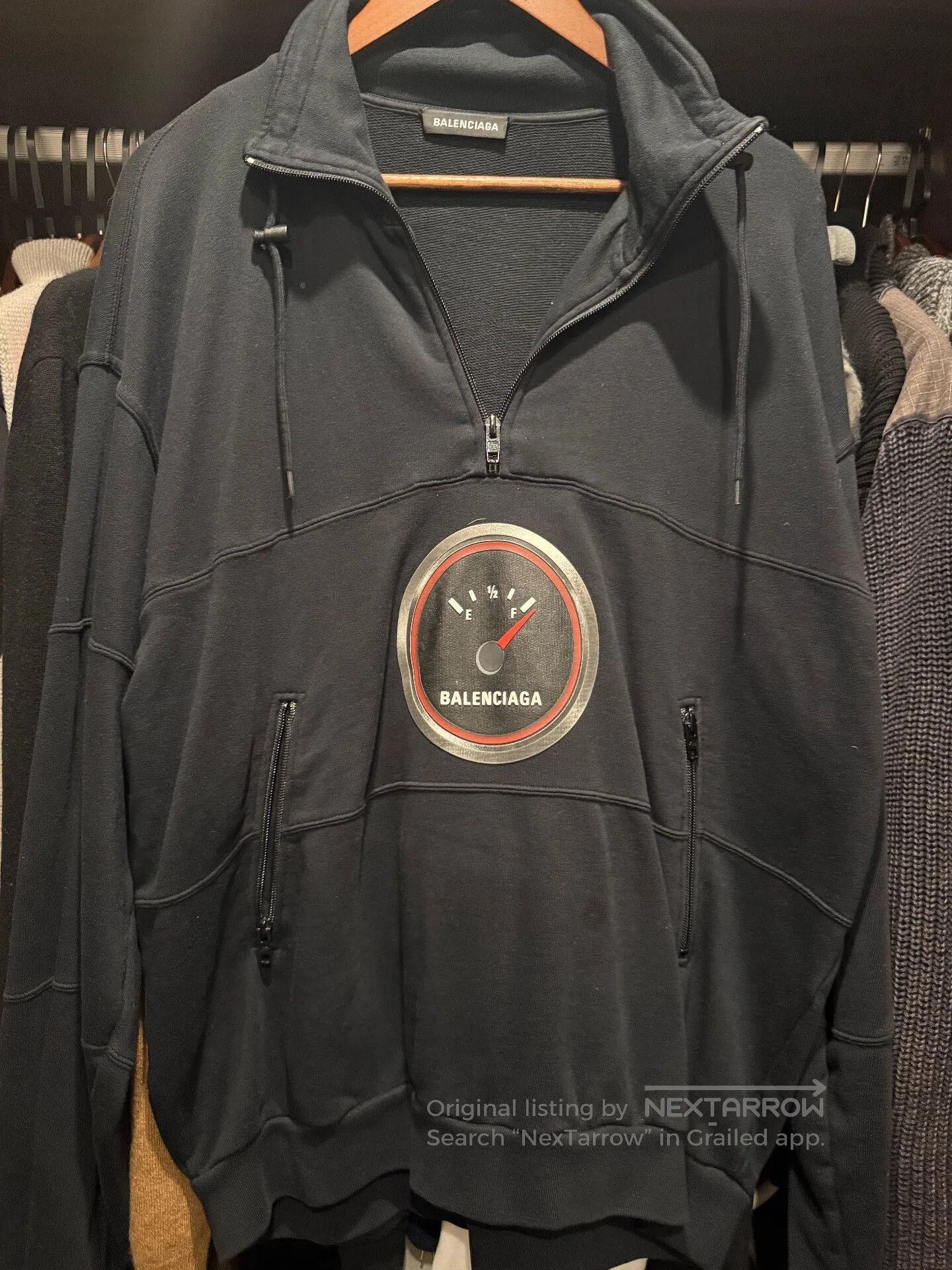 Balenciaga balenciaga black pullover sweatshirt with logo. Size US M / EU 48-50 / 2 - 1 Thumbnail