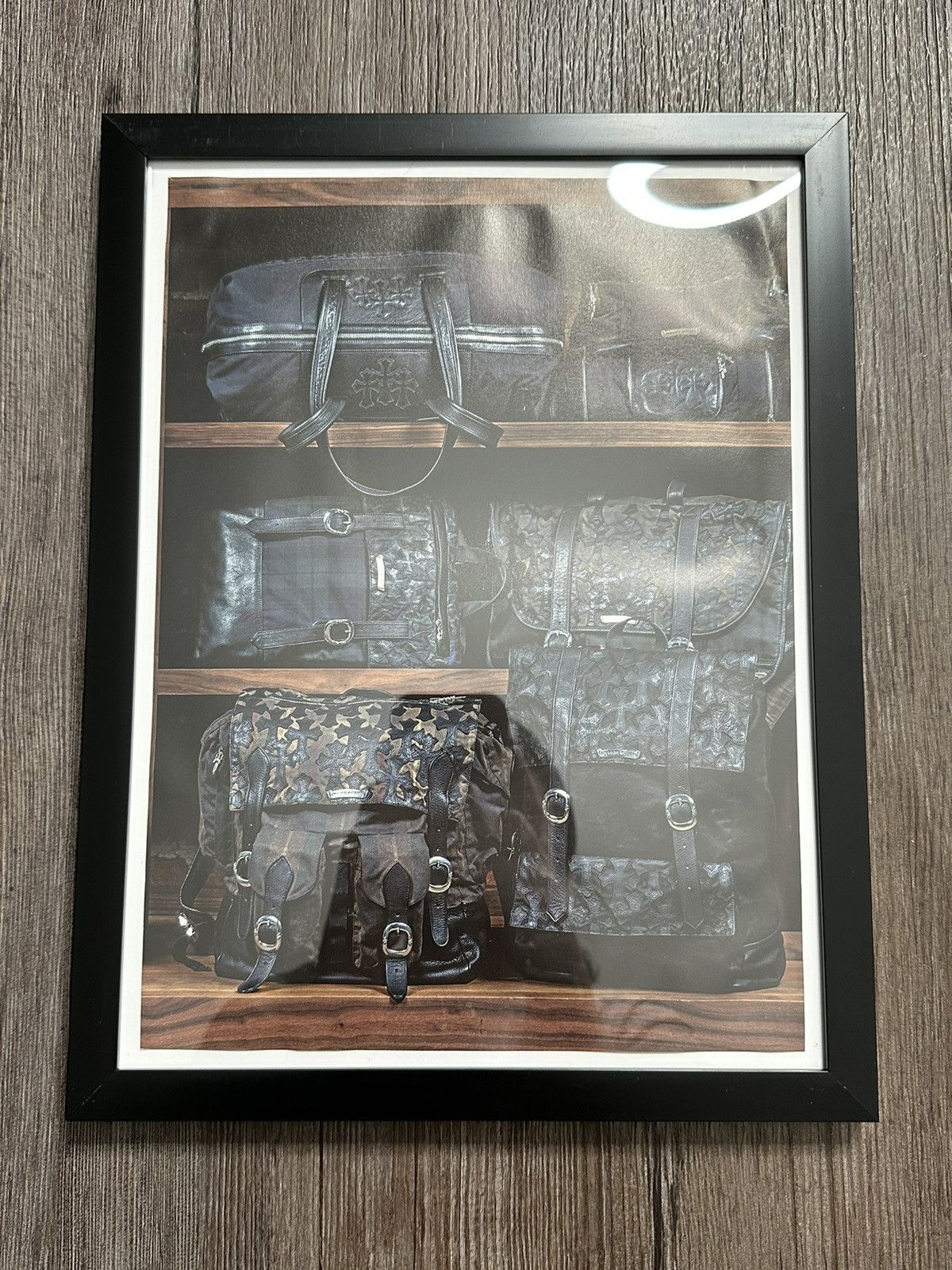 image of Chrome Hearts Bags 9X12 Framed Poster in Black/Brown, Men's