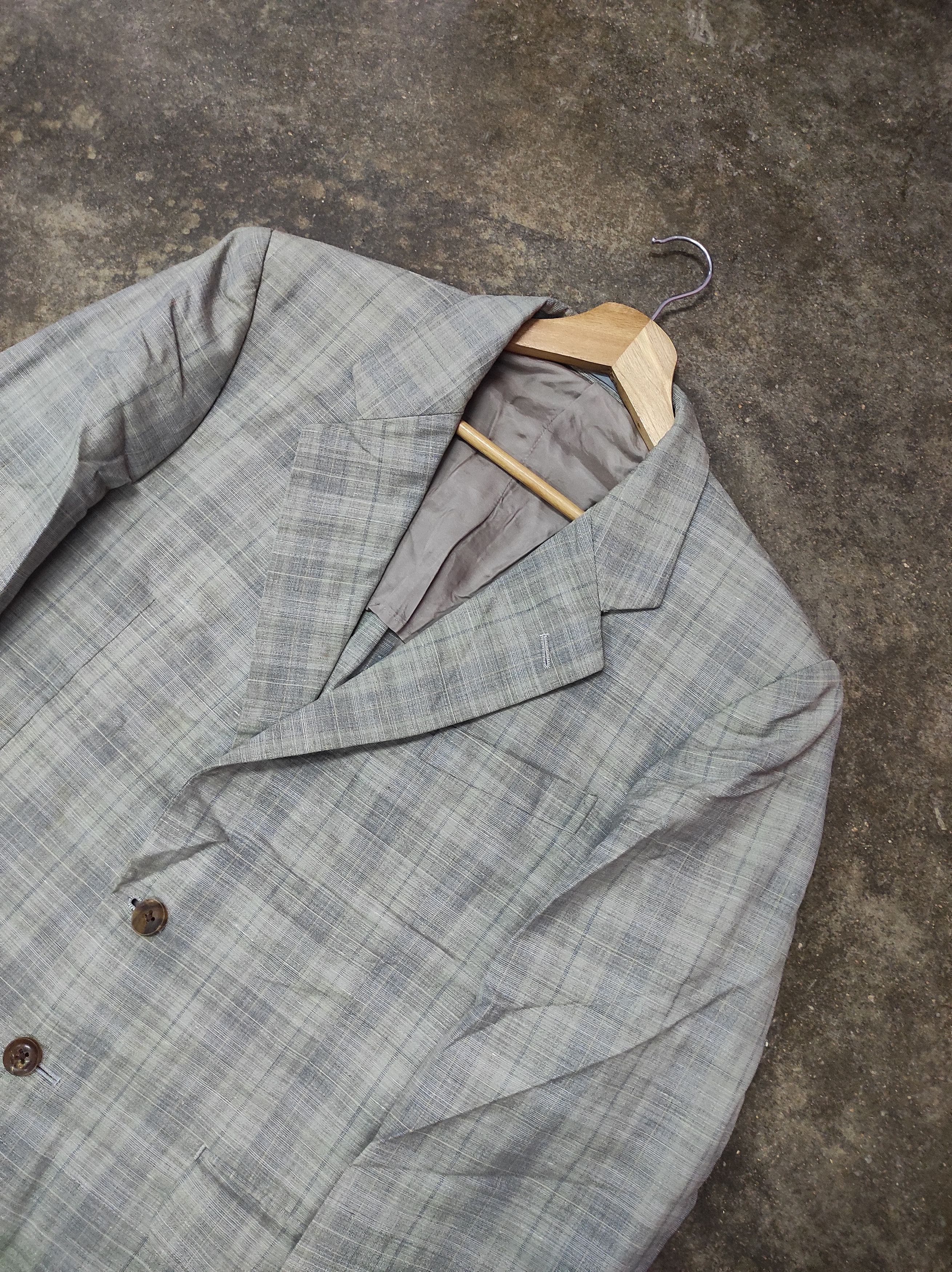 Burberry × Vintage BURBERRY VTG PLAID BLAZER COAT JACKET Size 44R - 3 Thumbnail