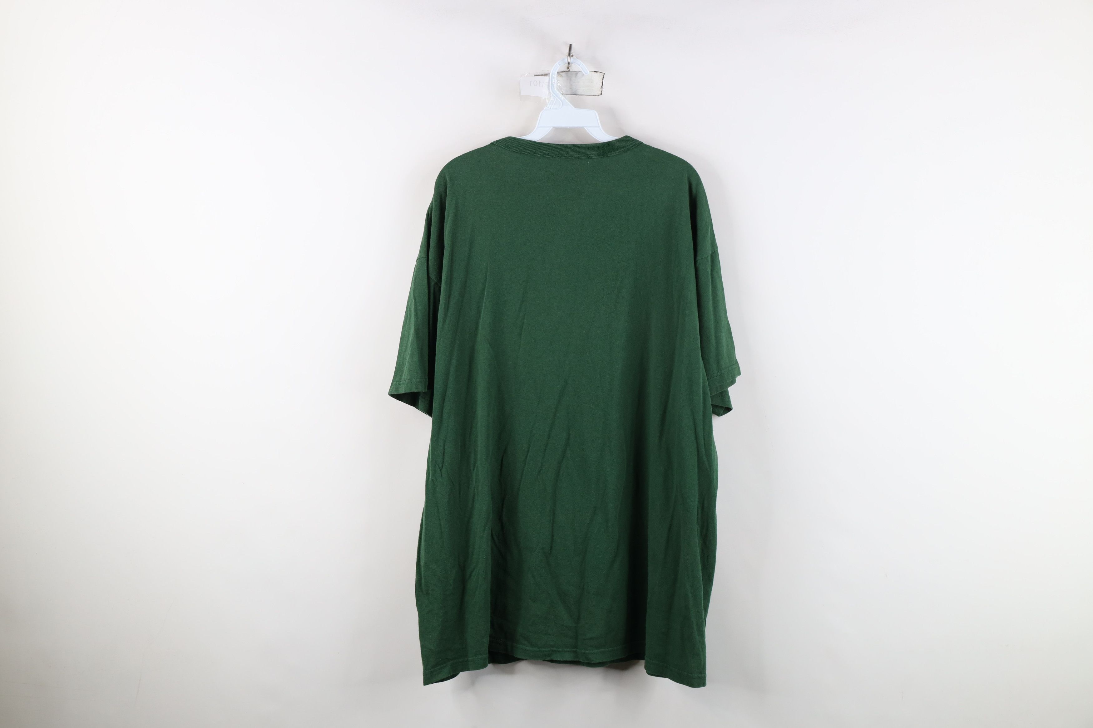 Vintage Vintage 90s Streetwear Cotton Short Sleeve T-Shirt Green Size US XXL / EU 58 / 5 - 10 Thumbnail