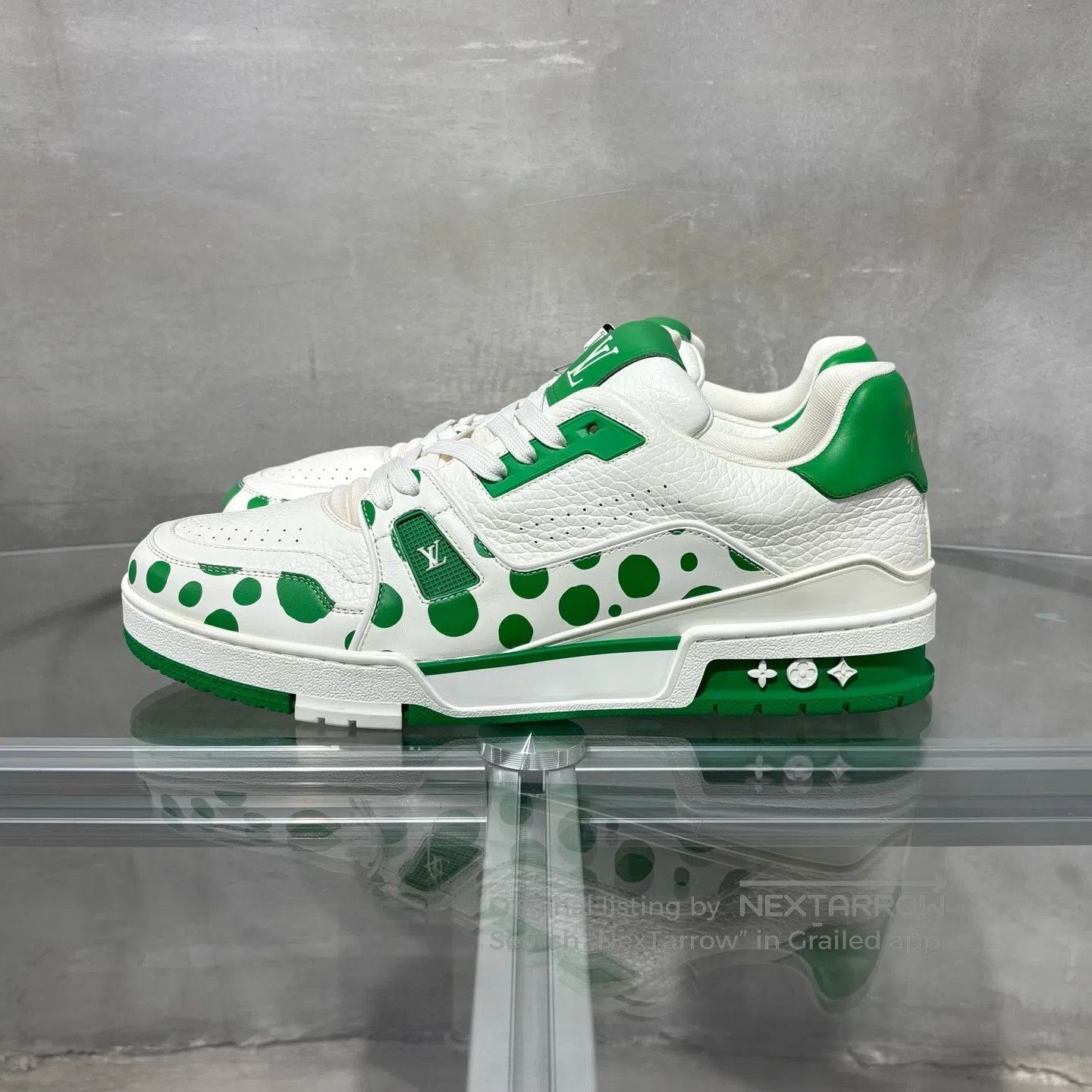 Louis Vuitton Louis Vuitton Trainer Yayoi Kusama White and Green shoes Size US 10.5 / EU 43-44 - 3 Thumbnail