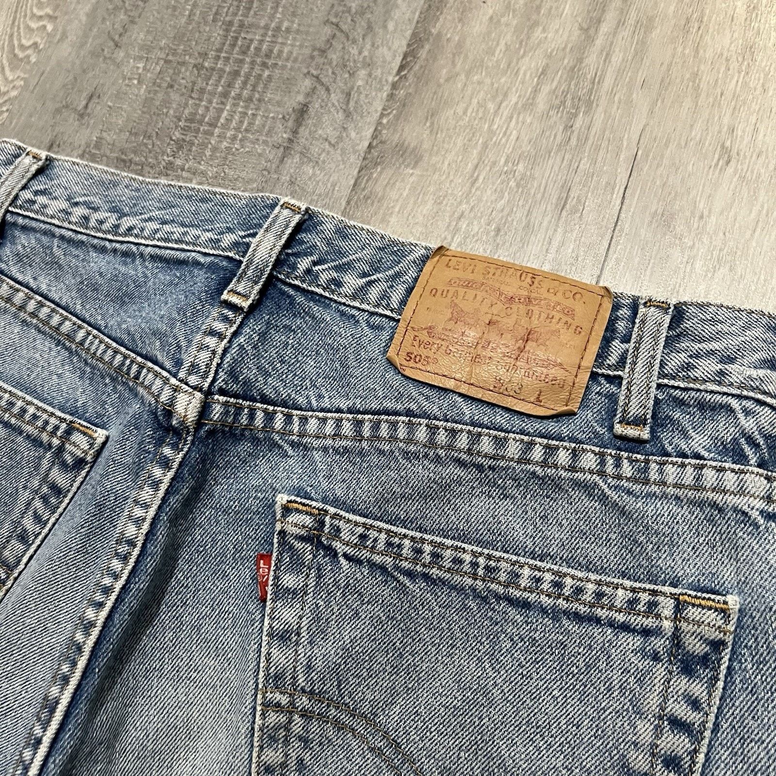 Levi's Vintage Levis 505 Faded Blue Denim Mens 33 Y2K Jean Shorts Size US 33 - 4 Thumbnail