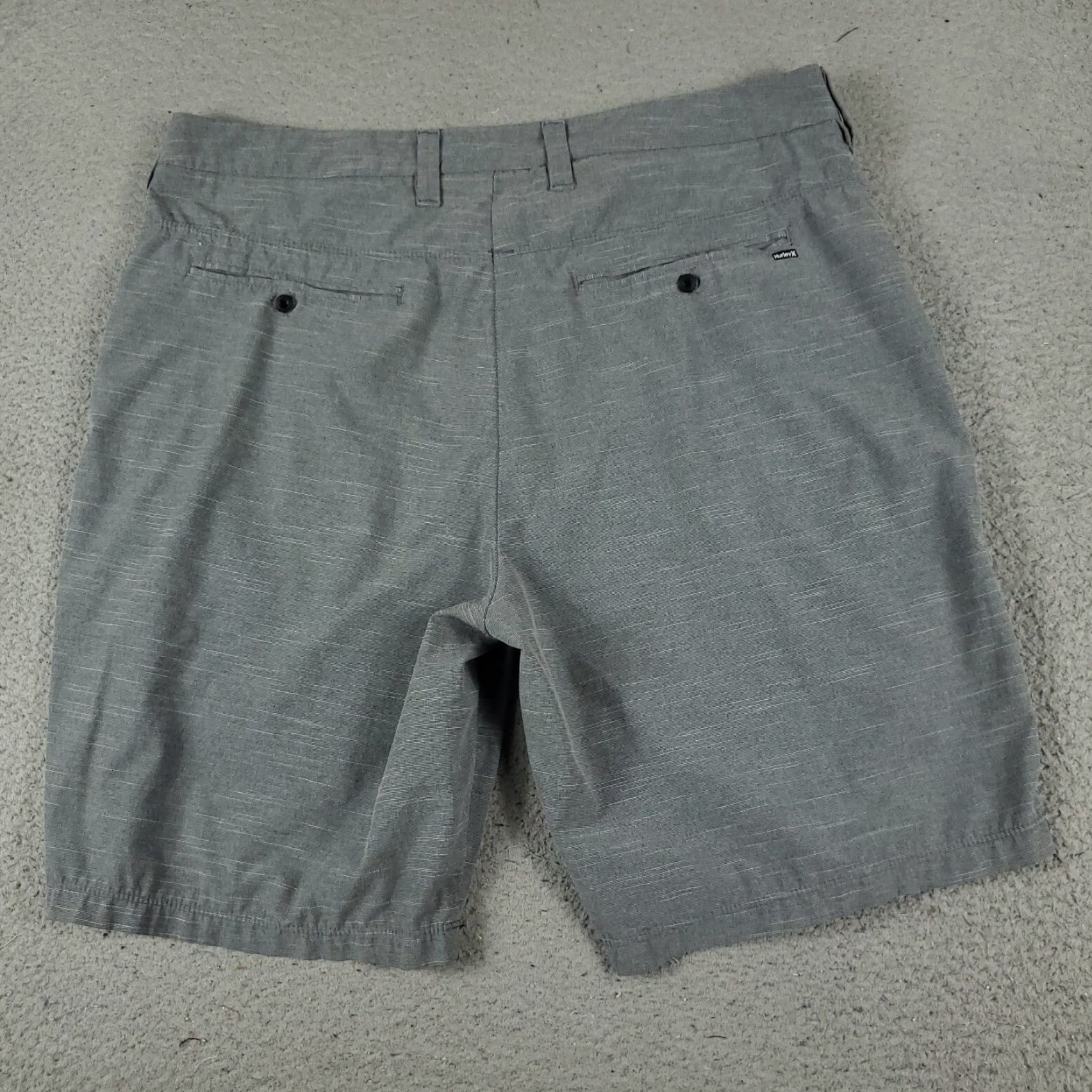 Hurley Hurley Shorts Mens 34 Gray Flat Front Chino Casual Size US 34 / EU 50 - 7 Thumbnail