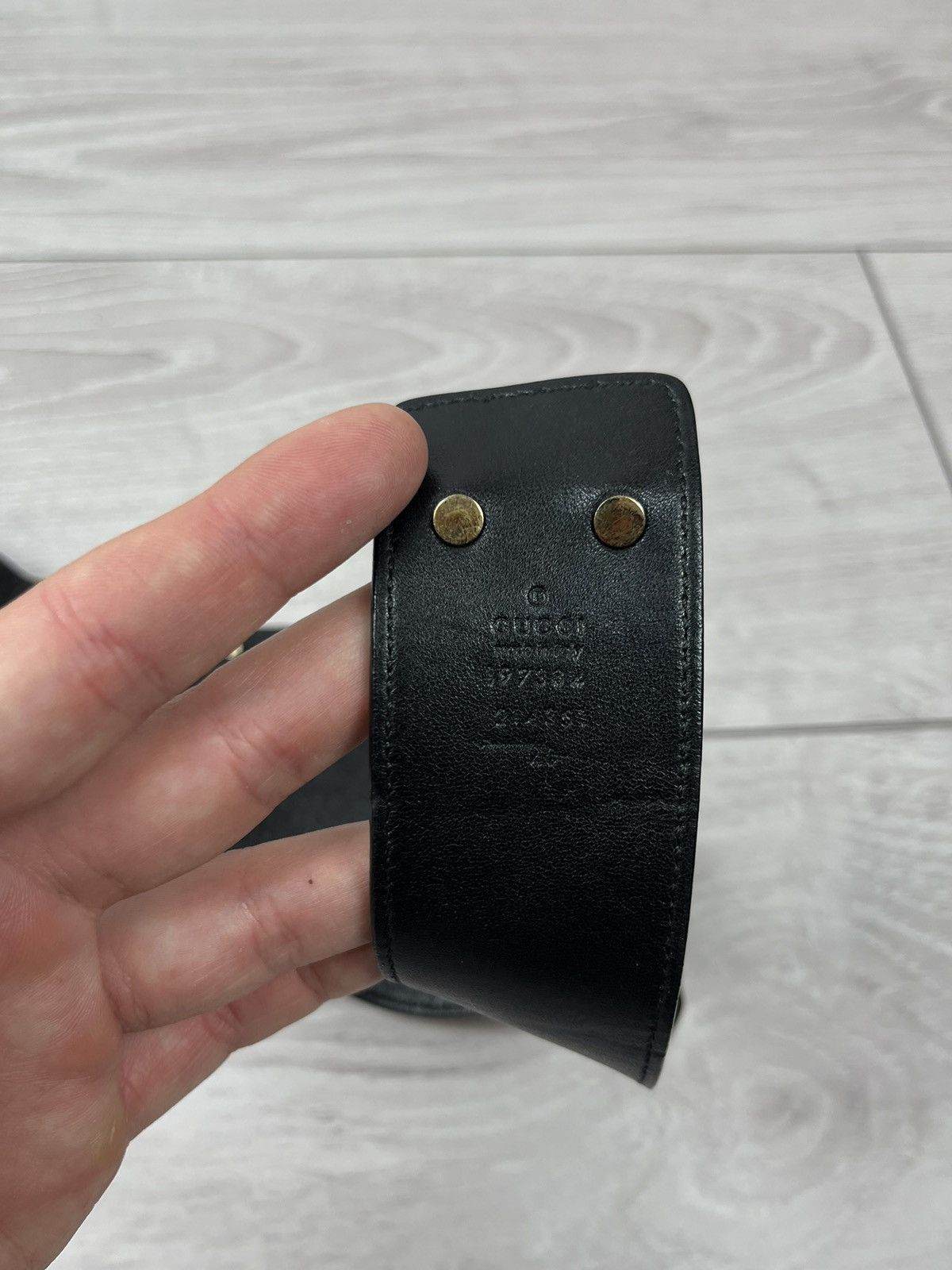 Gucci Gucci Tom Ford Black Suede Big Buckle Waist Belt Size ONE SIZE - 21 Thumbnail