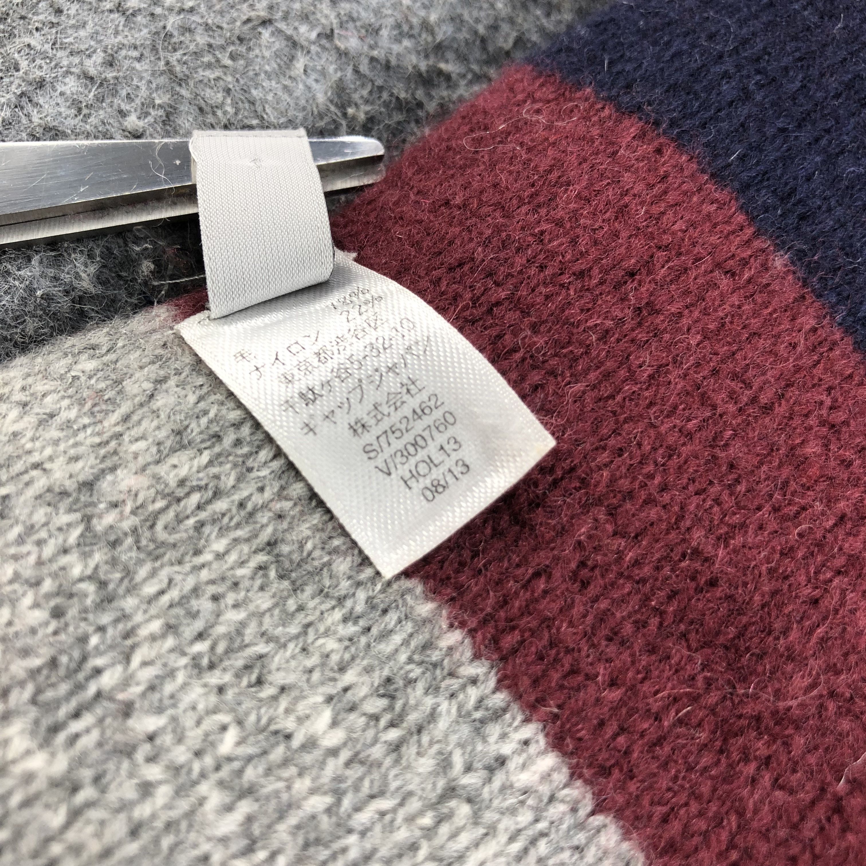 Gap GAP Striped Wool Scarf Muffler V675 Size ONE SIZE - 5 Thumbnail