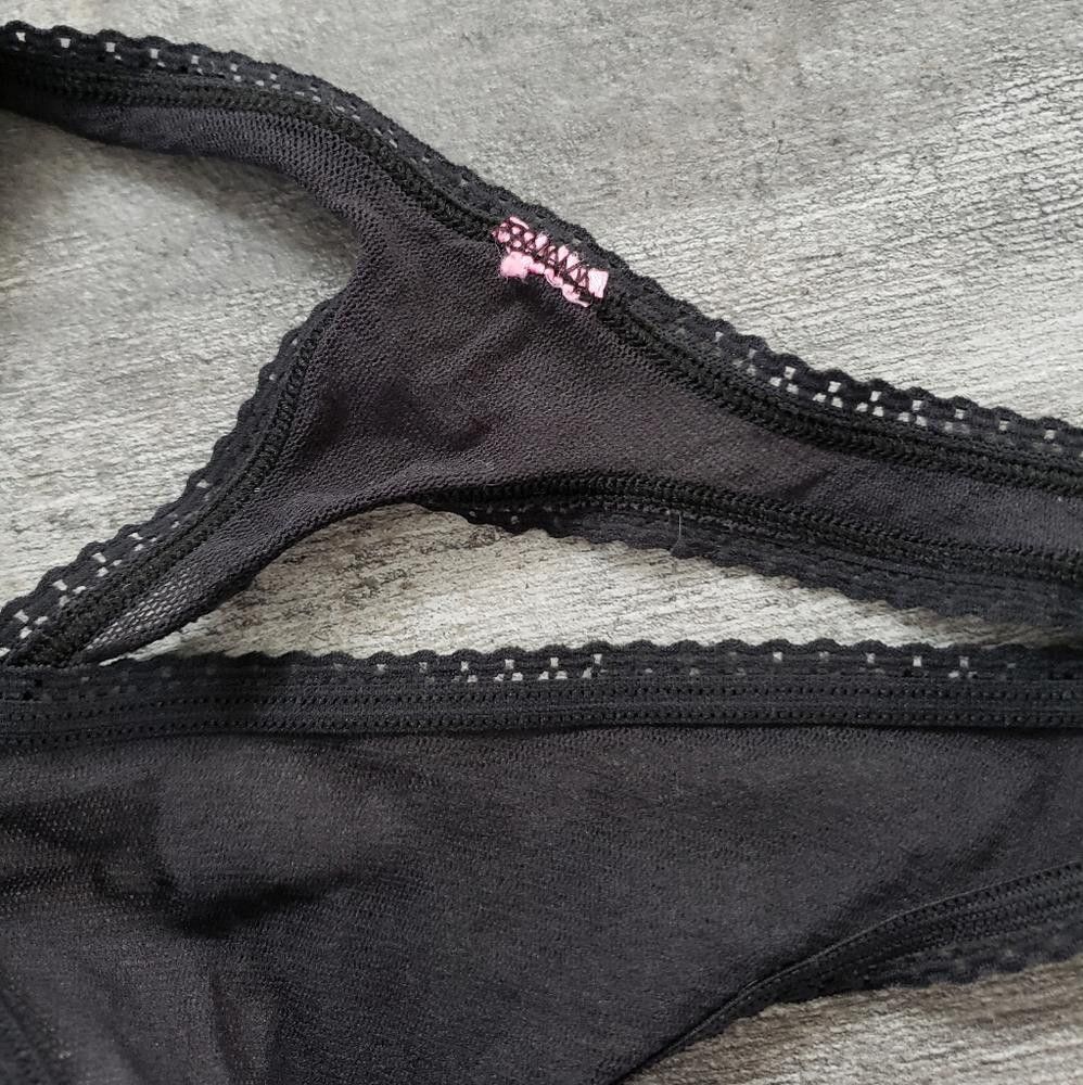 Designer Black Classic VS Mesh Detailed Panty Size ONE SIZE - 4 Thumbnail