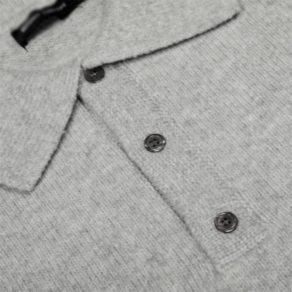 Vintage Men's loose casual all-match polo collar knitted sweater Size US M / EU 48-50 / 2 - 4 Thumbnail