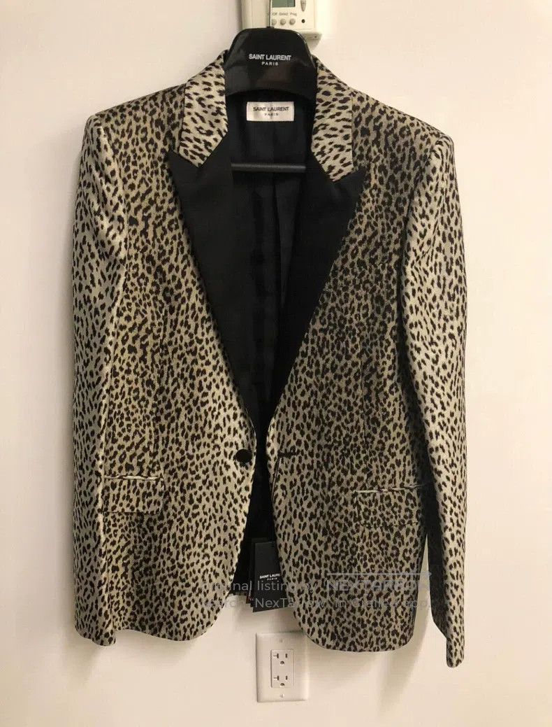 Saint Laurent Paris Saint Laurent Paris Leopard Print Smokey Jacket Size US S / EU 44-46 / 1 - 2 Thumbnail