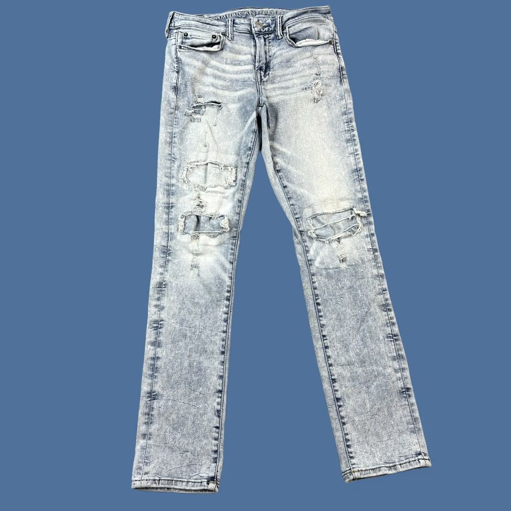 American Eagle Outfitters American Eagle Outfitters Jeans Mens 30x32 30x31 Distressed Skinny AirFlex Stretch Casual Jeans Size US 30 / EU 46 - 1 Thumbnail