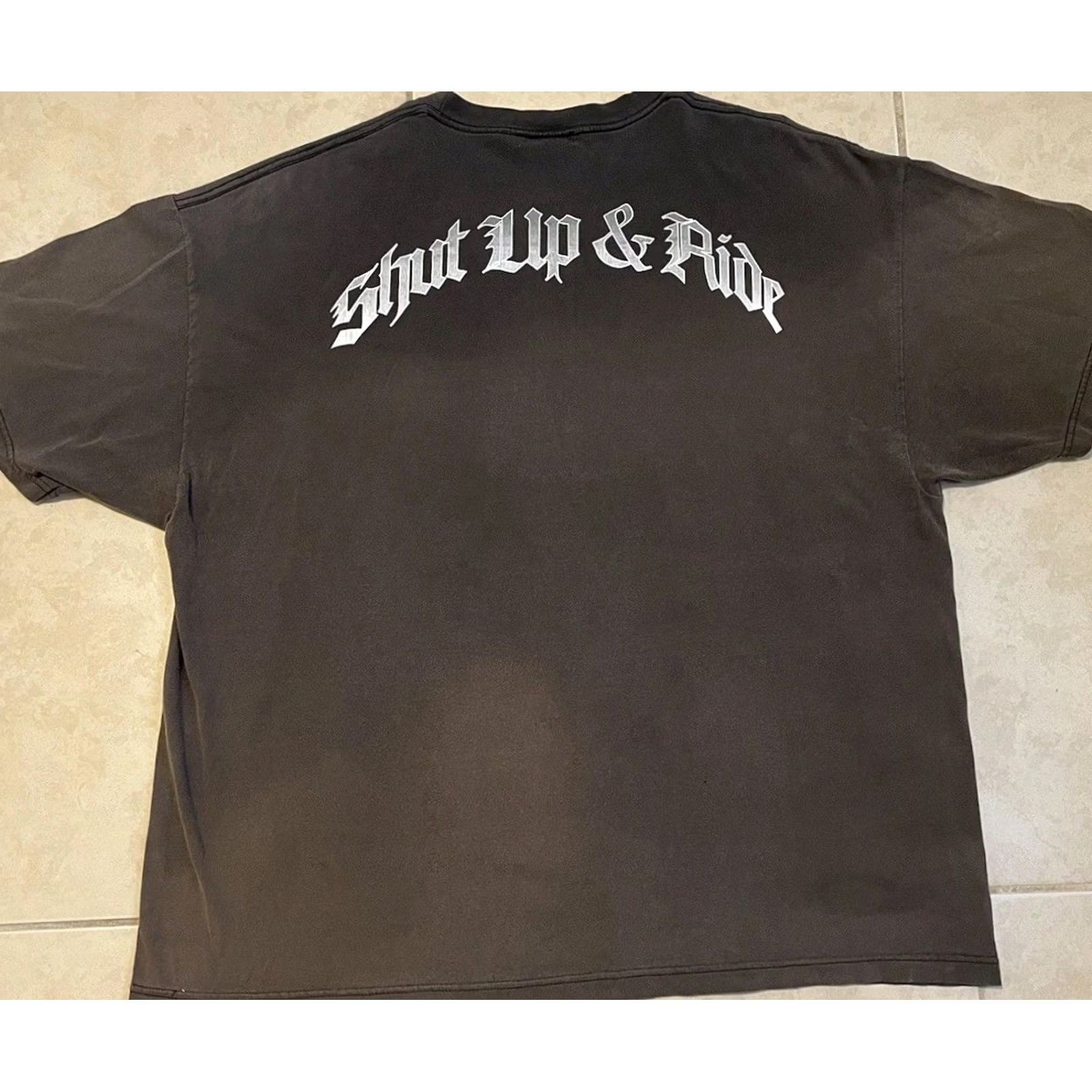 Vintage VINTAGE Hustler Shut Up & Ride Shirt 3X Biker Grunge Sex Stripper 90s Black Mens Size US XXL / EU 58 / 5 - 2 Thumbnail