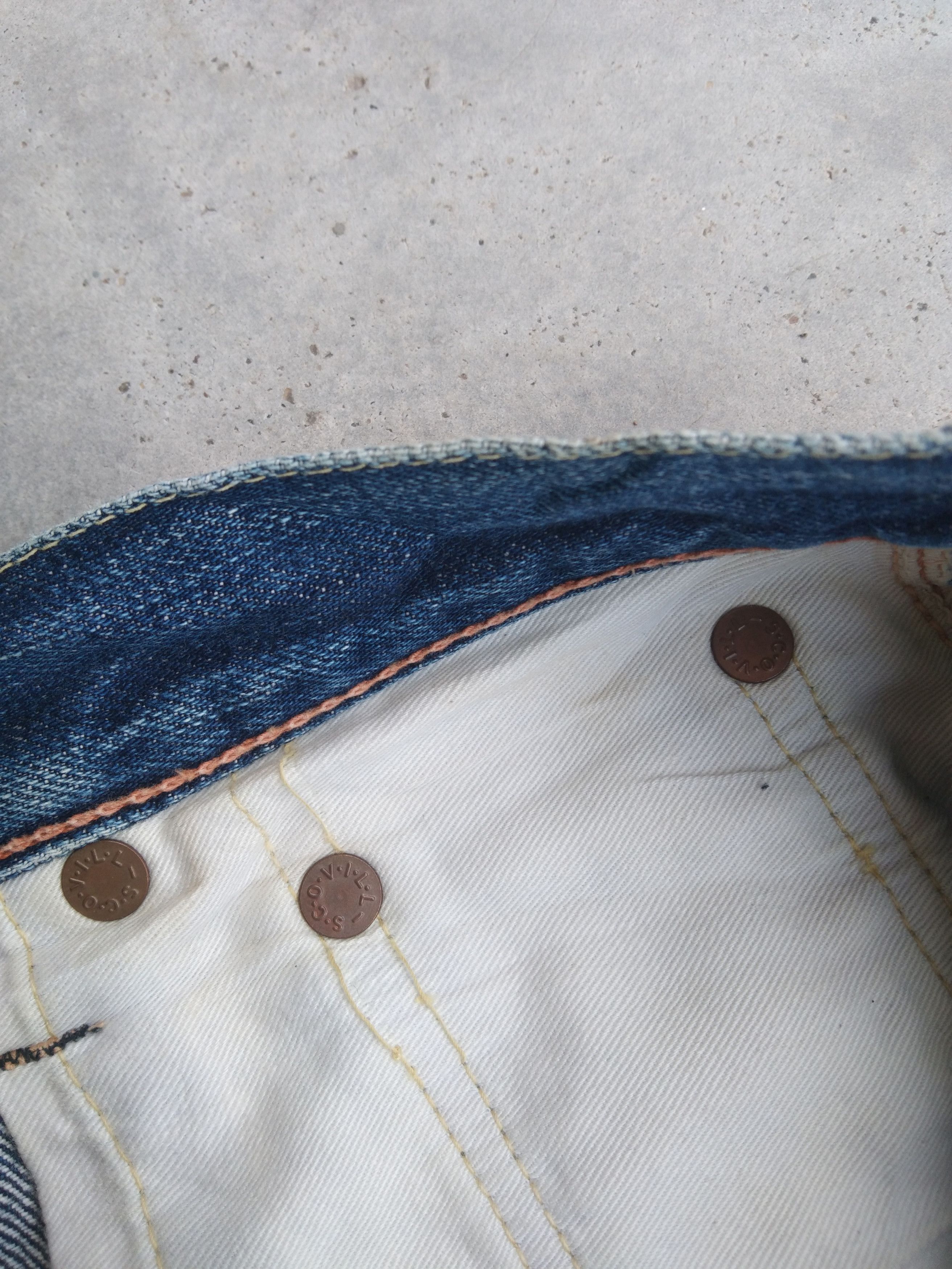 Full Count & Co. Vintage Full Count Selvedge Distressed Redline Jeans 29x31 Size US 29 - 14 Thumbnail