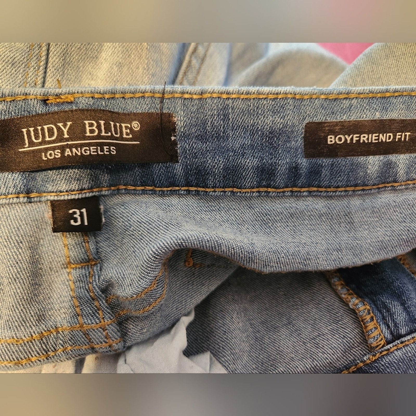 Judy Blue Judy Blue Boyfriend Fit Light Wash Jeans 31 Size 31" - 6 Thumbnail