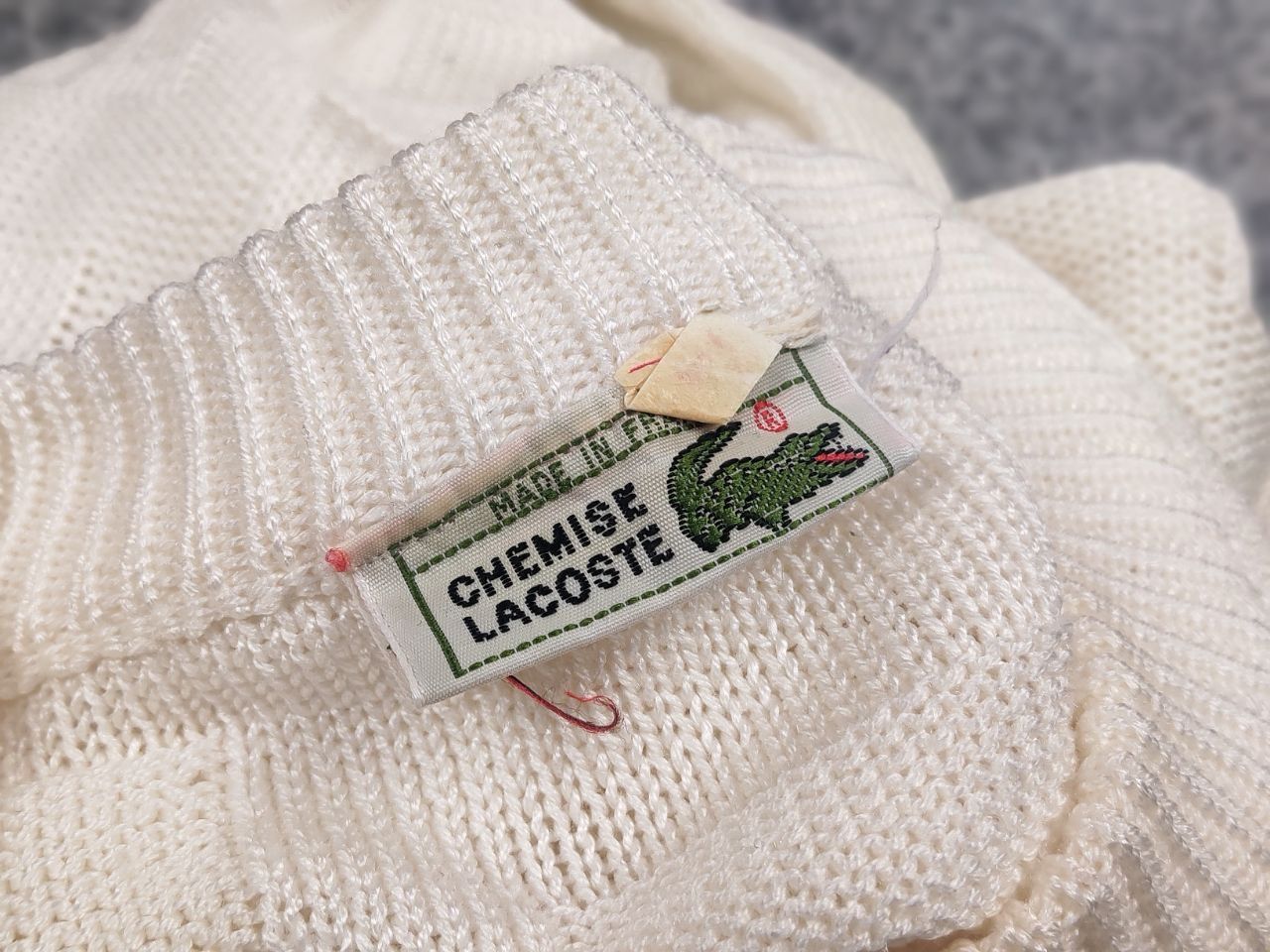 Lacoste Vintage 90's Lacoste Chemise Textured knit Crew Shek sweater Size US M / EU 48-50 / 2 - 12 Thumbnail