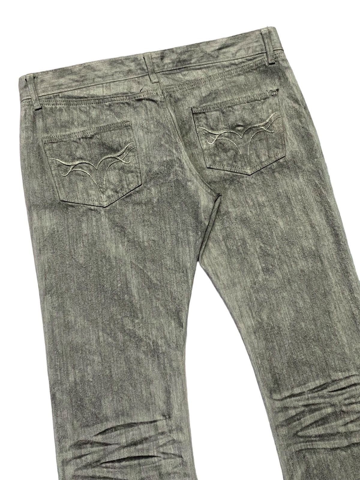 JACKROSE Jack Rose Ripped Distressed Clow Mark Smoke Denim Pants Size 33" - 20 Thumbnail
