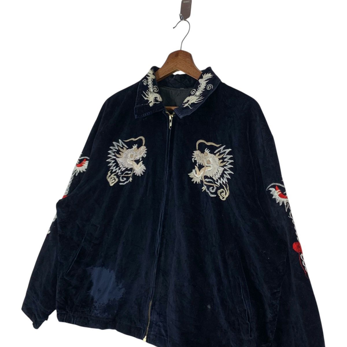 Japanese Brand VINTAGE VELVET SUKAJAN JAPAN SOUVENIR JACKET Size US L / EU 52-54 / 3 - 6 Thumbnail