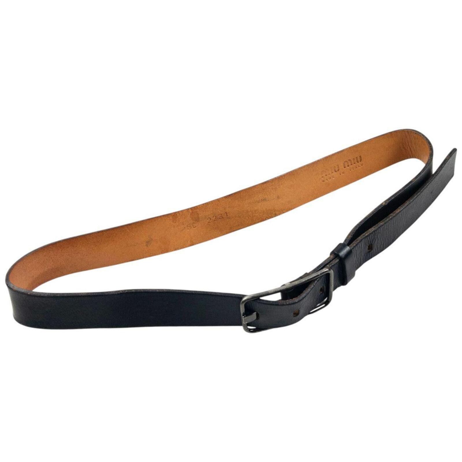 Miu Miu Vintage 2000s Miu Miu Leather Belt Size M Size ONE SIZE - 4 Thumbnail