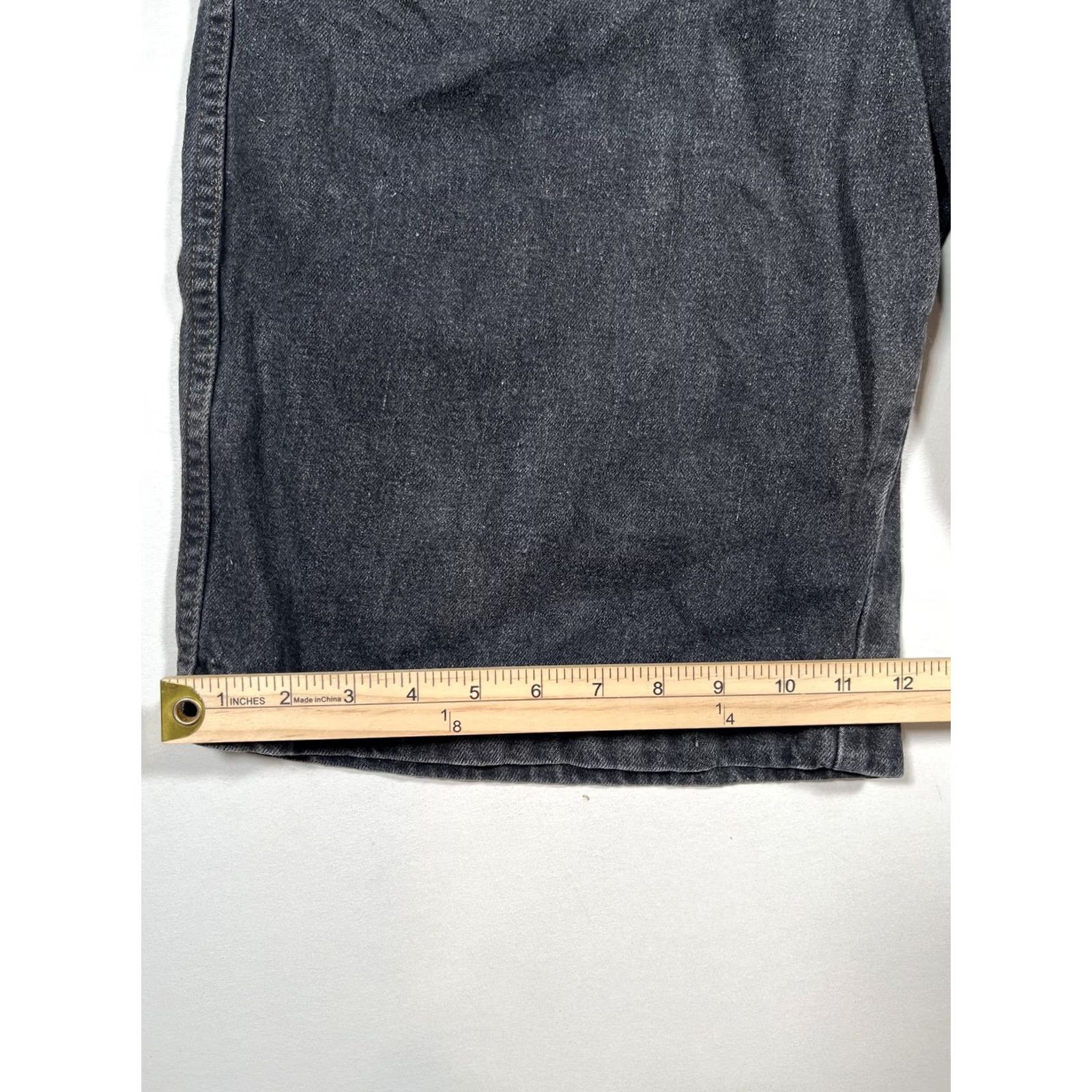 Denime Zonz Mens 36 Gray Denim Bermuda Shorts 5-Pocket Zip Front Relaxed Fit Charcoal Wash Summer Casual Men Size US 36 / EU 52 - 6 Thumbnail