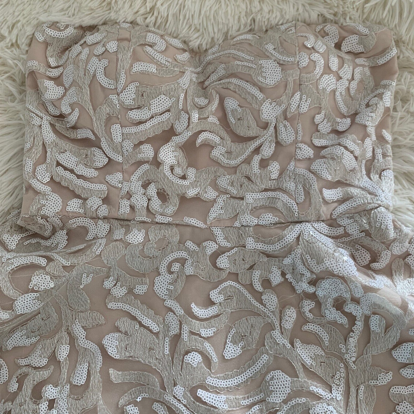 Other A.drea Dress Sz S Sweetheart Strapless Fit & Flare Sequins P Size S / US 4 / IT 40 - 12 Thumbnail