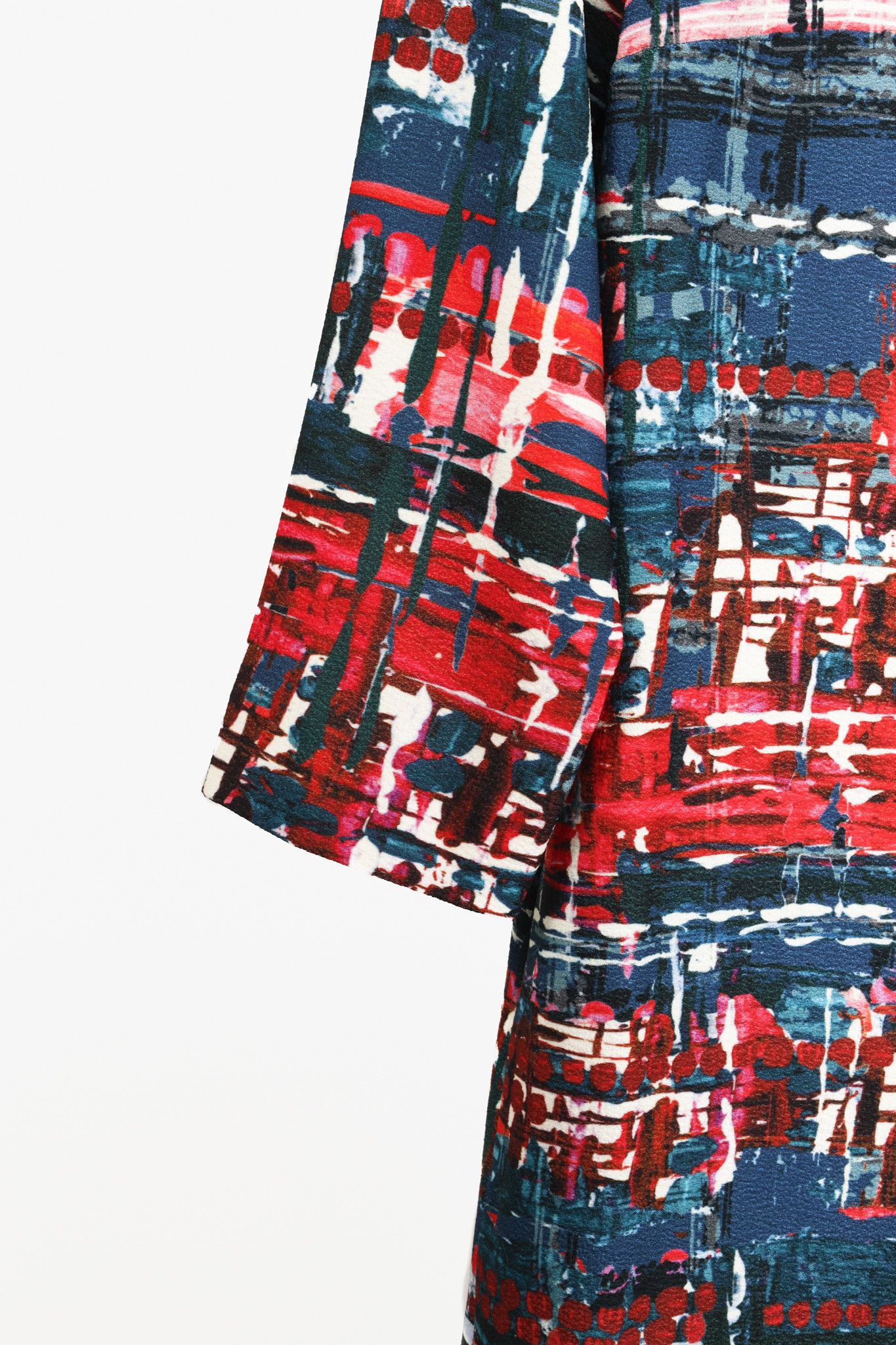 Max Mara Weekend MaxMara Multicoloured 3/4 Sleeve Shift Dress Size XS / US 0-2 / IT 36-38 - 6 Thumbnail