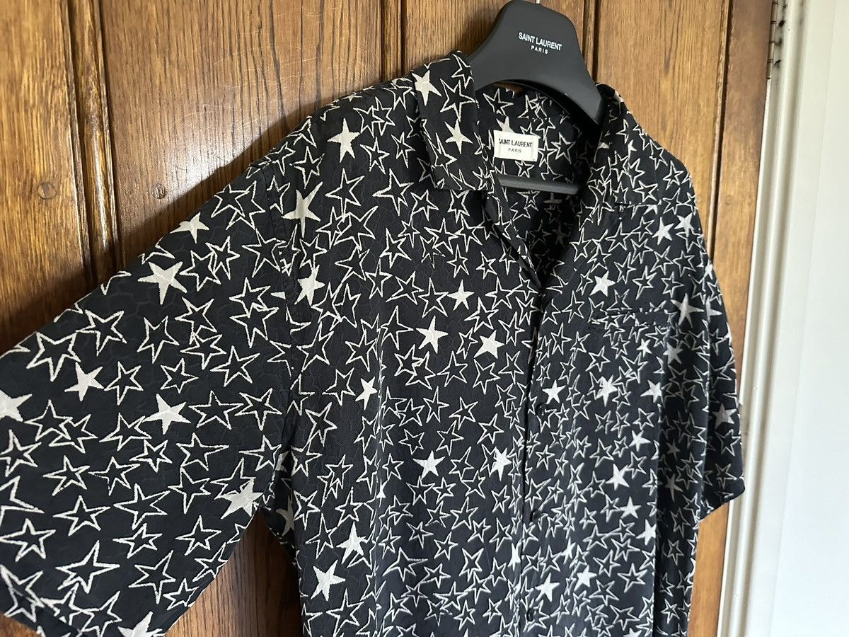 Saint Laurent Paris SS20 Saint Laurent star silk camp shirt Hawaiian 42 short Size US L / EU 52-54 / 3 - 13 Thumbnail
