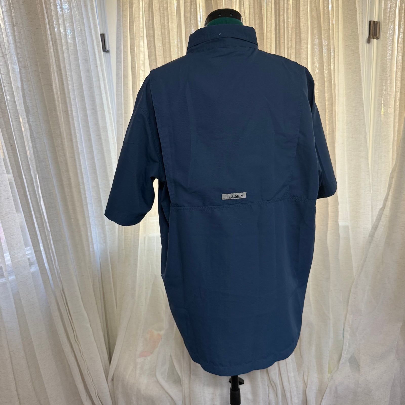 Other Habit Navy Performance Fishing Shirt | Sz M Size US M / EU 48-50 / 2 - 5 Thumbnail