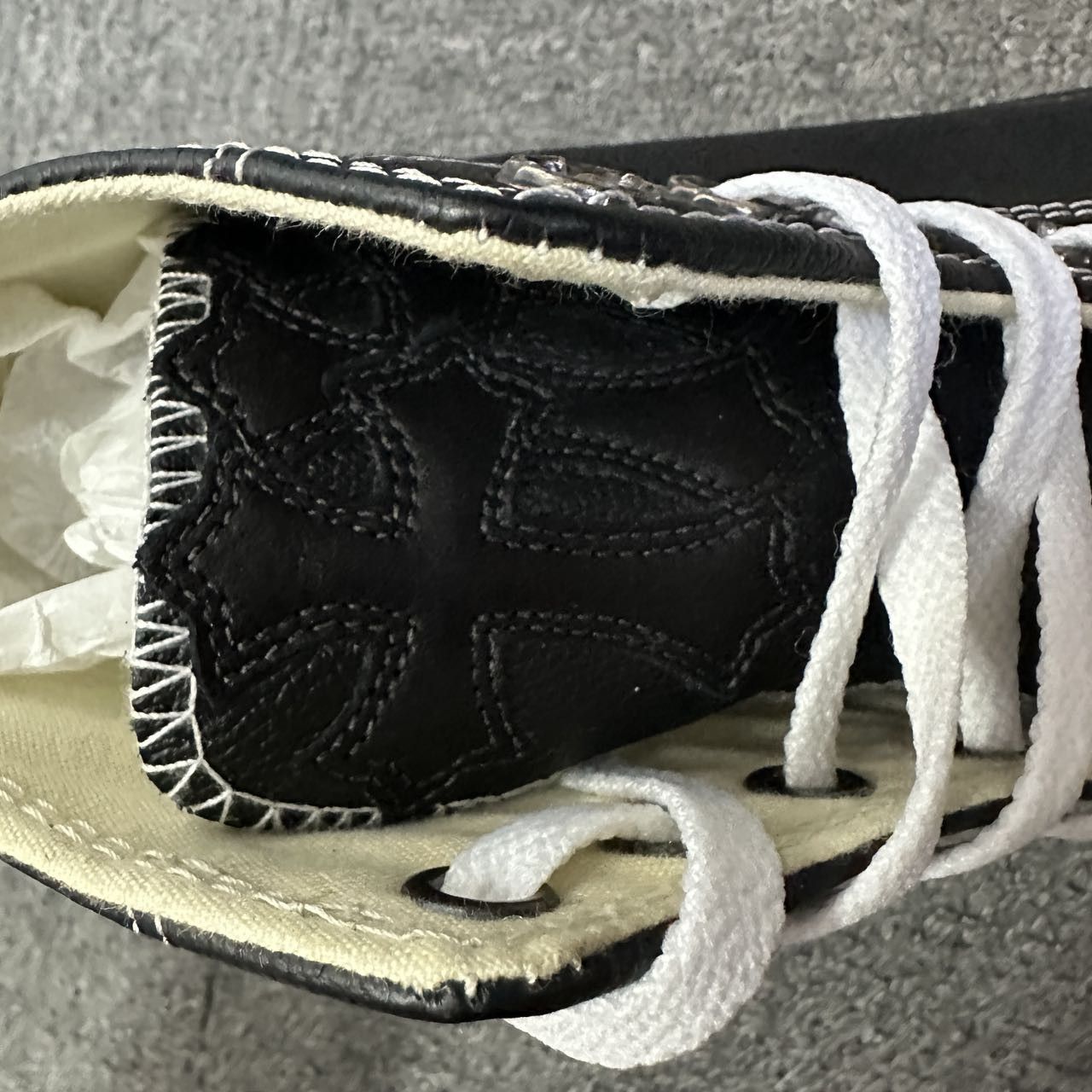 Chrome Hearts Chrome Hearts Converse Silver Sword Leather High-Top Sneaker Size US 11 / EU 44 - 7 Thumbnail