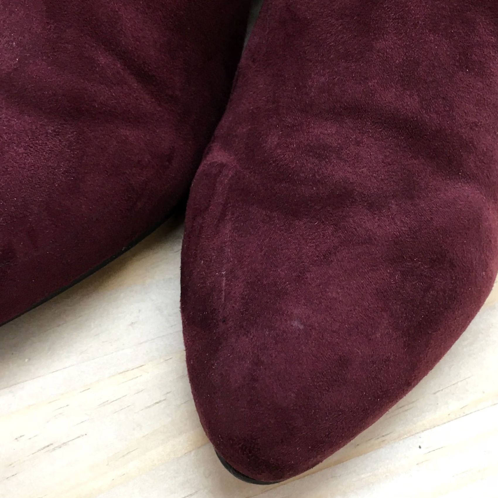 Vintage Unisa Boots Womens 7.5 M Gables Chelsea Burgundy Pull On Casual Ankle Block Heel Sh Size M / US 6-8 / IT 42-44 - 6 Thumbnail