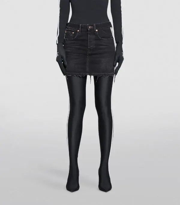 Adidas × Balenciaga o1la1rc1a0924 Mini Skirt in Black/White Size 28" / US 6 / IT 42 - 3 Thumbnail