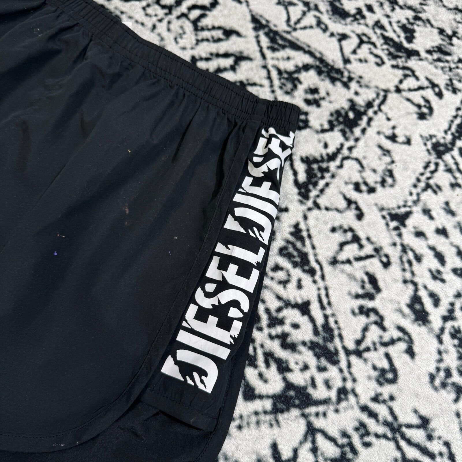 Diesel × Vintage Vintage Diesel Women's Black Polyester Shorts Size S 90s Size US 29 - 3 Thumbnail
