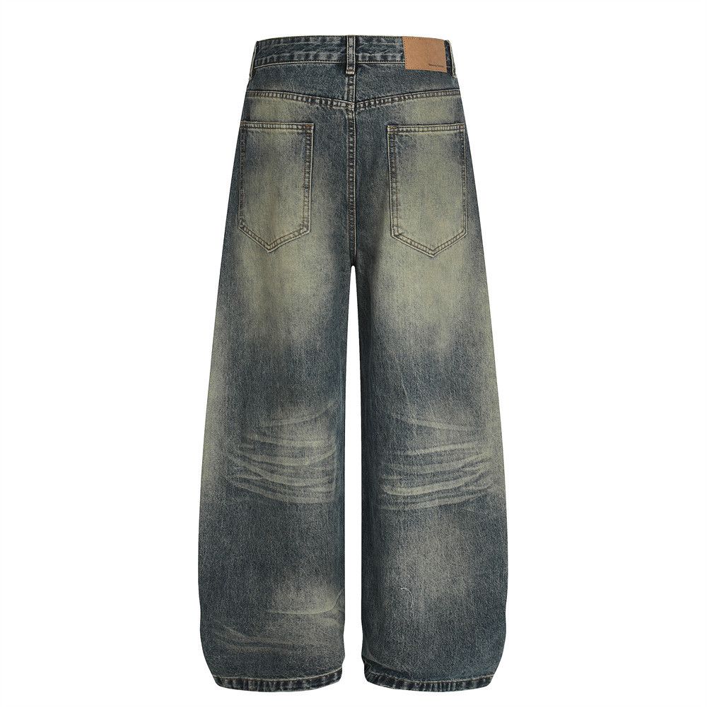 Vintage Men's Heavy Wash Distressed Vintage Casual Loose Fit Jeans Size US 32 / EU 48 - 2 Thumbnail