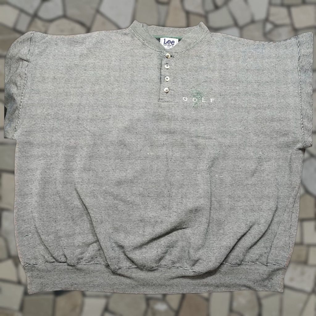 Lee VINTAGE Lee Sport Henley Sweatshirt 2XL Green Embroidered Logo Baseball Football Golf USA 90s Unisex Adults Mens Womens Size US XXL / EU 58 / 5 - 1 Thumbnail