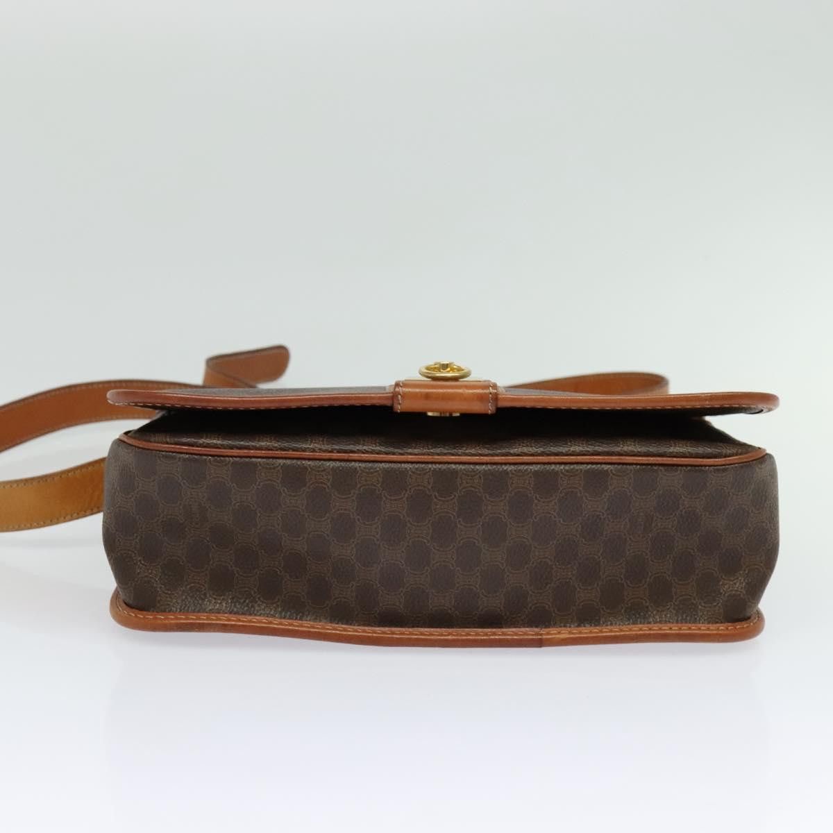 Celine CELINE Macadam Canvas Shoulder Bag Pvc Leather Brown Gold Size ONE SIZE - 9 Thumbnail