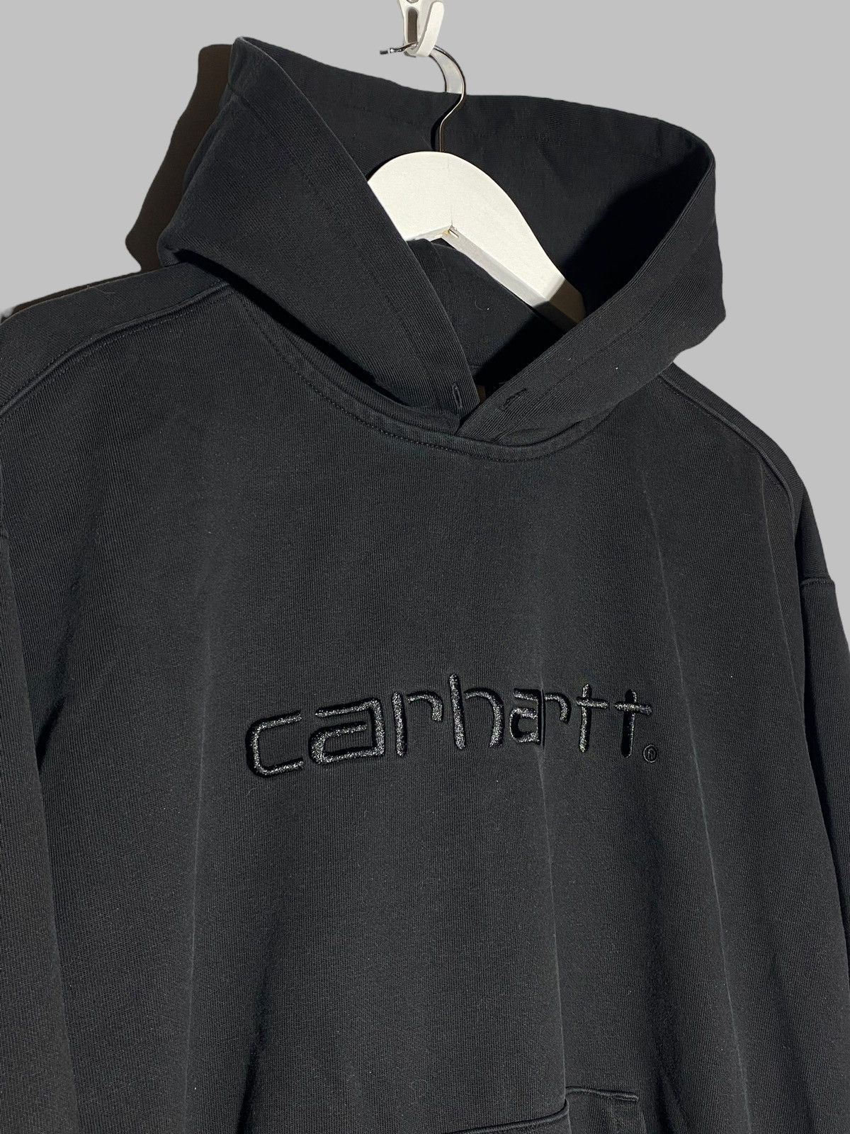 Carhartt Carhartt Hooded Sweatshirt Embroidered Logo Total Black USA Size US M / EU 48-50 / 2 - 2 Thumbnail