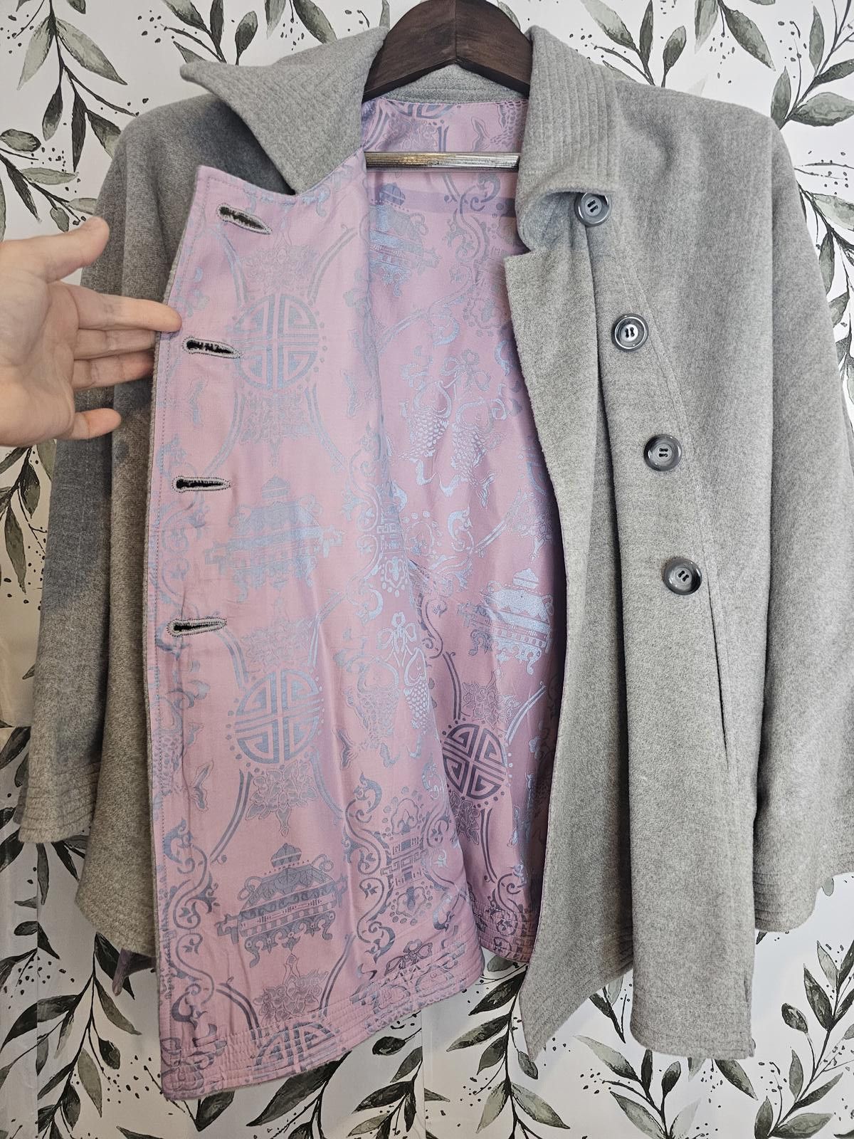 Unknown London Cape Jacket Gray Womens One Size Satin Lining [COPY] Size ONE SIZE - 3 Thumbnail