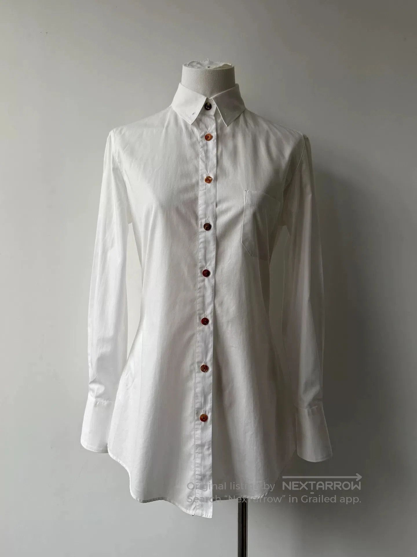 Jean Paul Gaultier Jean Paul Gaultier White Shirt with Unique Buttons. Size M / US 6-8 / IT 42-44 - 2 Thumbnail