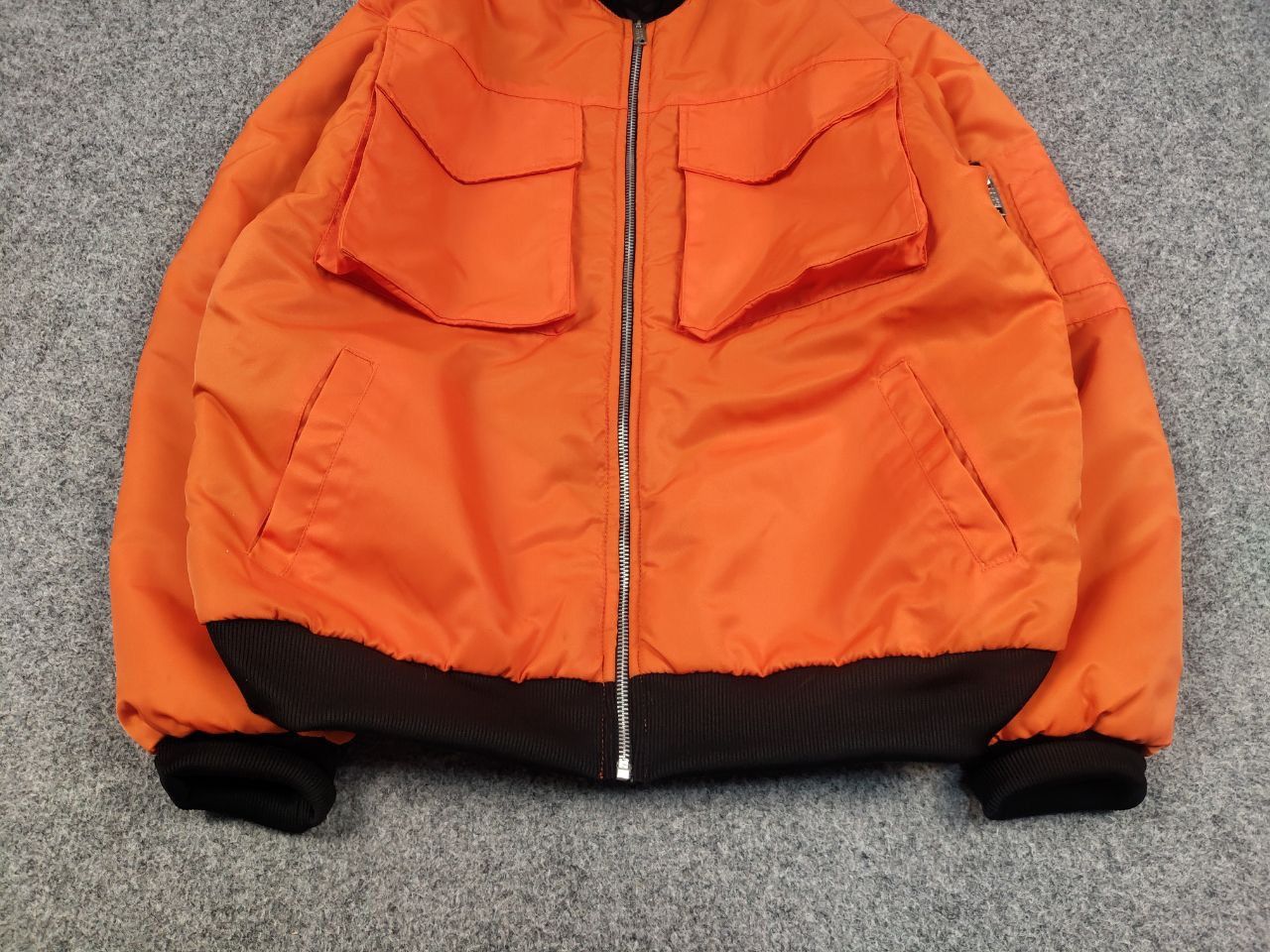 Japanese Brand Vintage Japan Style Orange Pocket Bomber Jacket Y2K Style Size US M / EU 48-50 / 2 - 9 Thumbnail