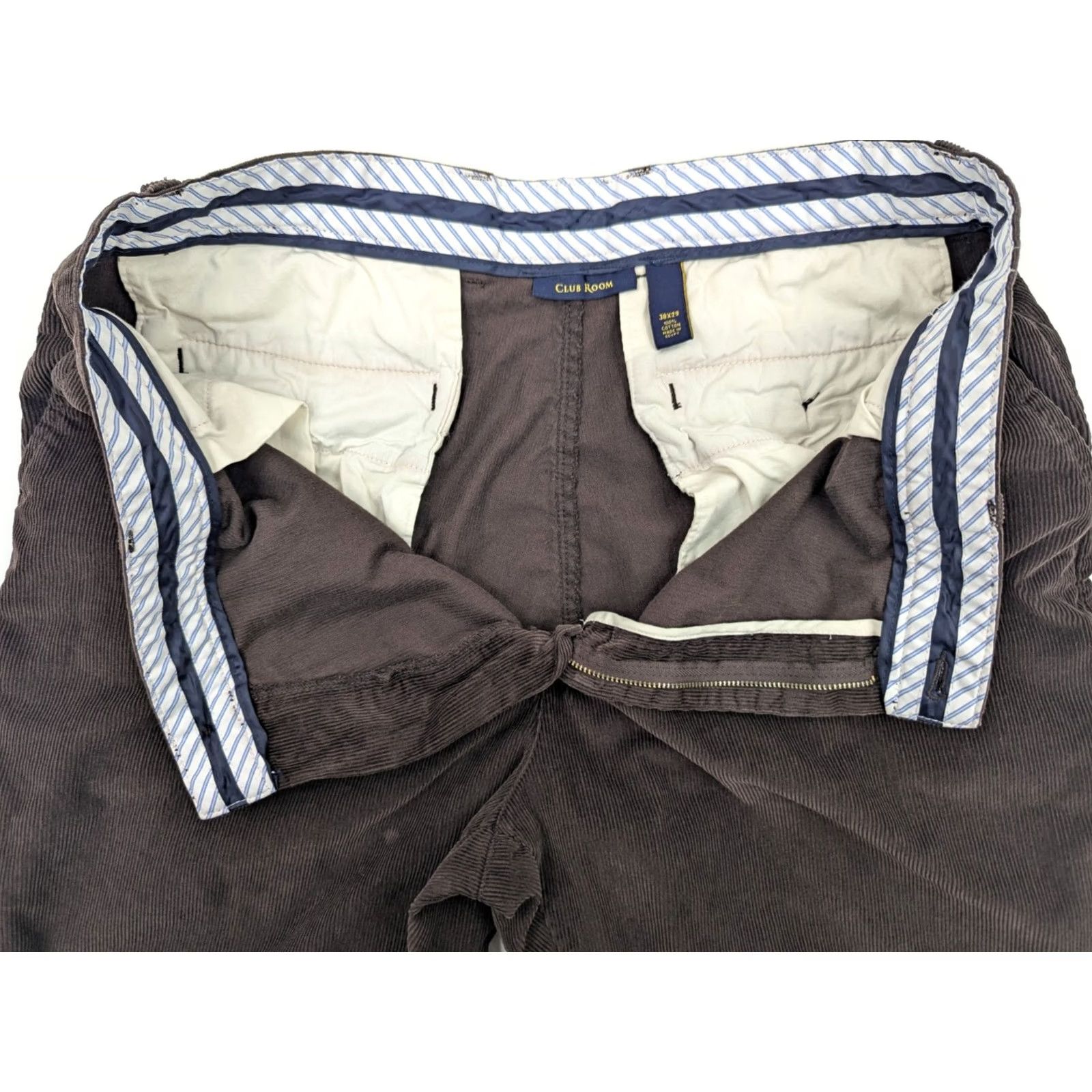 Club Room Club Room Corduroy Straight Leg Pants Men 36x29 Brown Cotton EUC Size US 36 / EU 52 - 6 Thumbnail