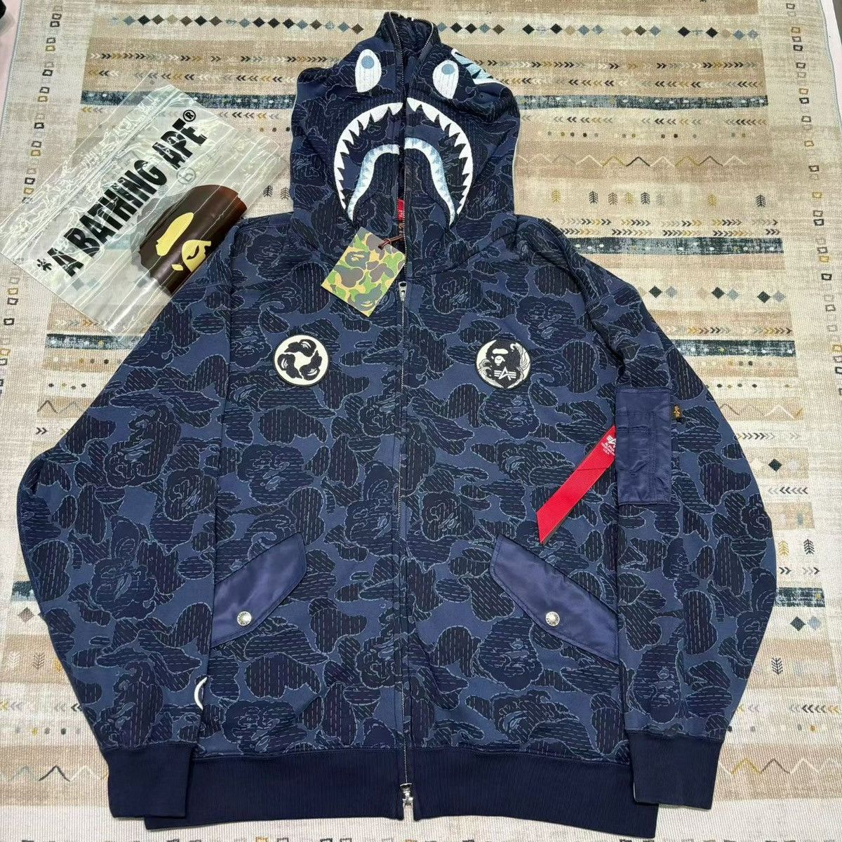Bape × Kaws BAPE X KAWS Full zip hoodie 1st Camo | Grailed
