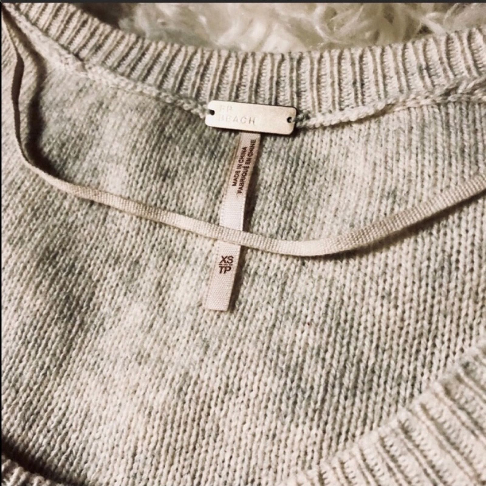 Free People FREE PEOPLE Beach Grey Colorblock Stripe Pullover Sweater Size XS / US 0-2 / IT 36-38 - 10 Thumbnail