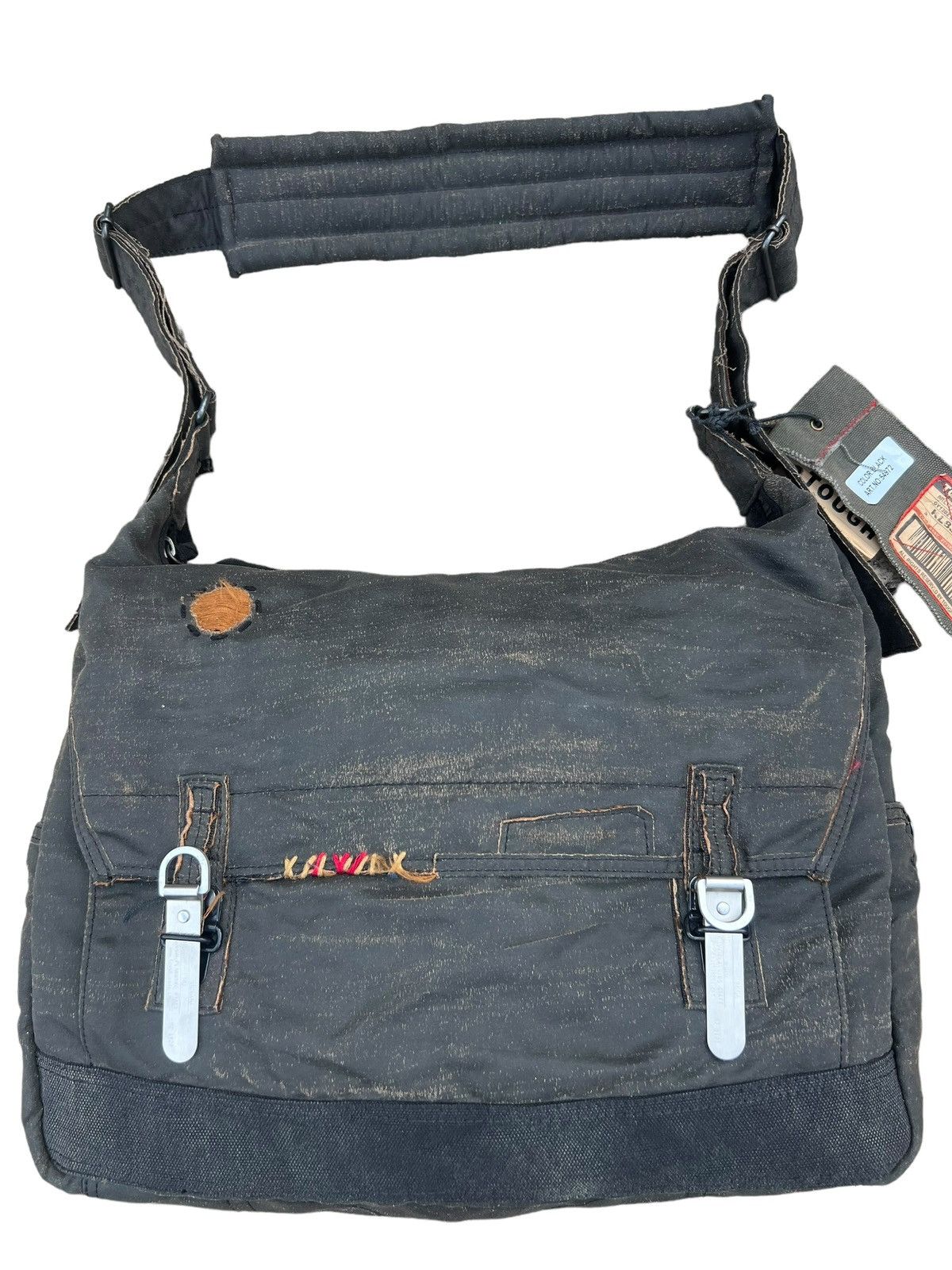 image of Vintage Tough Jeans Military Distress Wax Large Bag, Men's