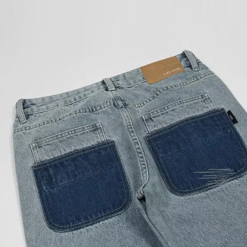 pattern distressed punk flared jeans