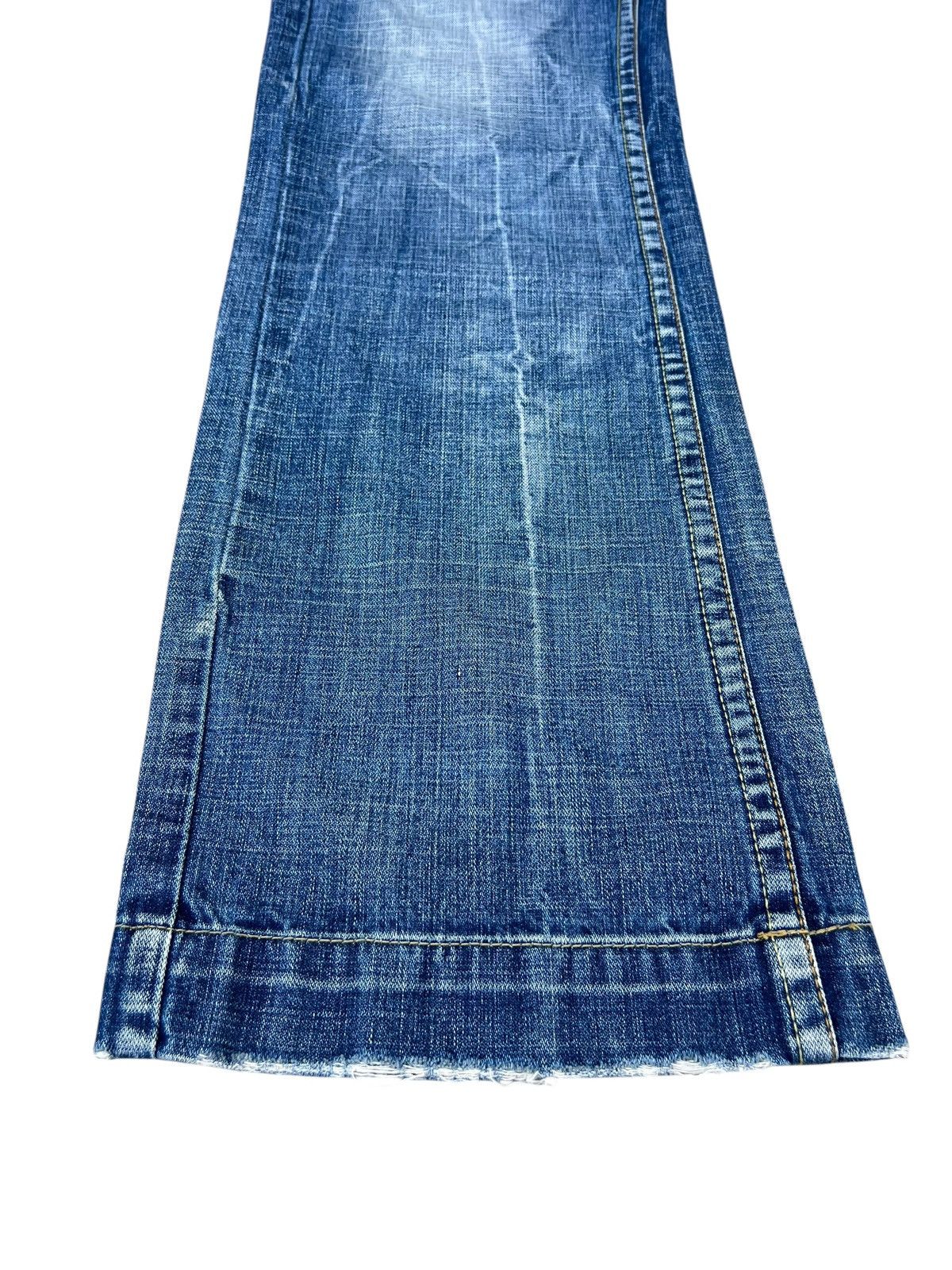 If Six Was Nine Vintage Unknown Brand Mud Denim Wide Leg Jeans Bootcut Flare Size US 31 - 8 Thumbnail
