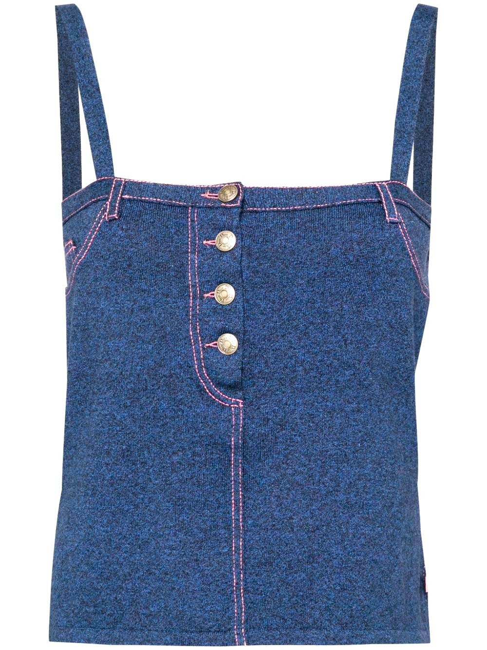 トップス Christian Dior Galliano Tank Top denim Christian Dior Denim Logo Print Tank Top – FRUIT Vintage