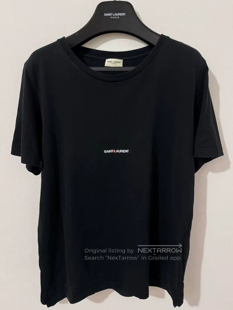 Saint Laurent Paris Saint Laurent Paris Black Brand Logo Pattern Slogan Short Size US L / EU 52-54 / 3 - 1 Thumbnail