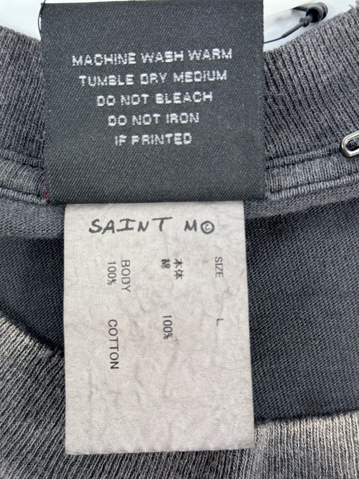 Saint Michael IDEOLOGICAL ABNORMALITY PRINT DISTRESSED T-SHIRT Size US L / EU 52-54 / 3 - 4 Thumbnail