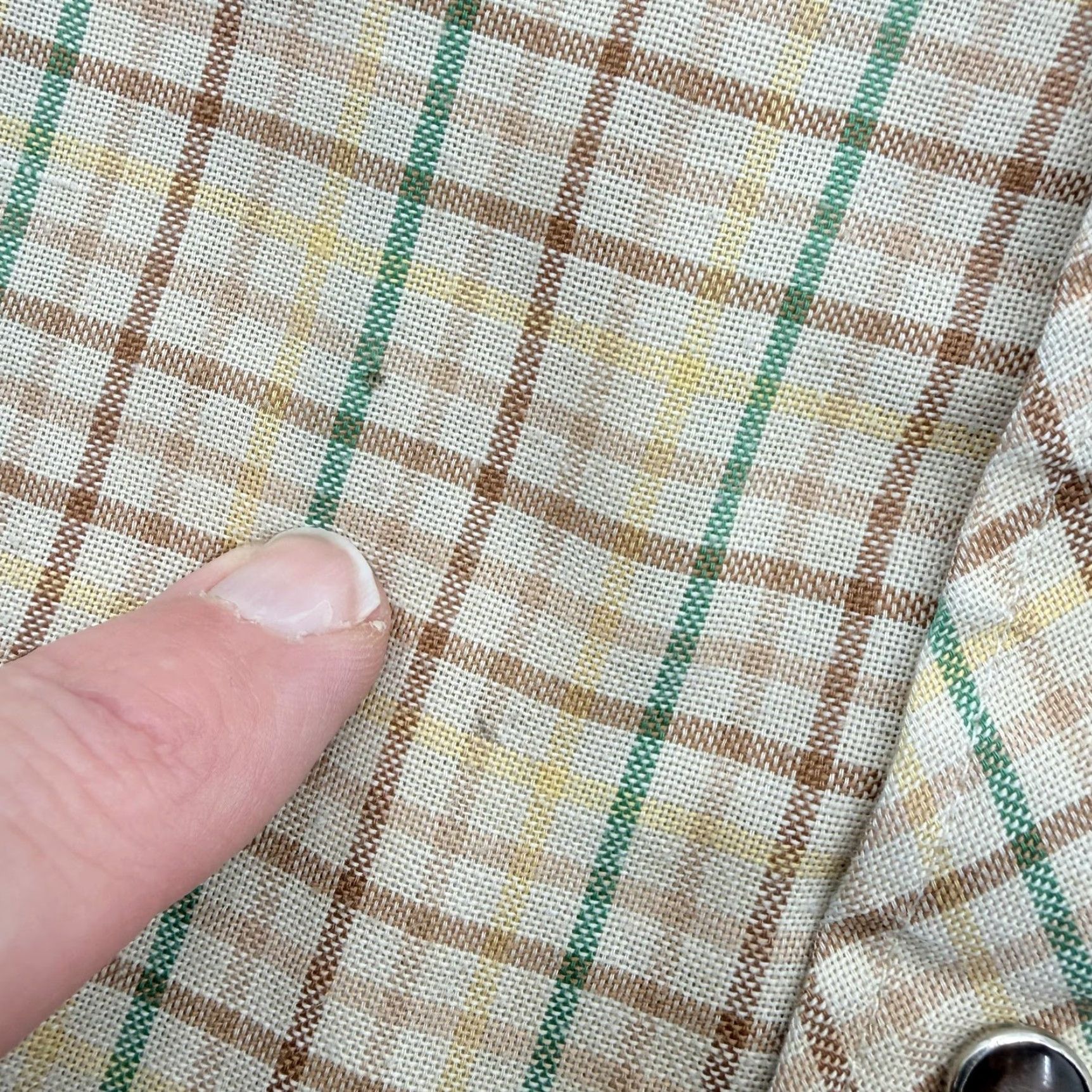 Wrangler VINTAGE Wrangler Shirt Mens XL Beige Plaid Western Pearl Snap 70s USA Big Man Short Description? Size US XL / EU 56 / 4 - 3 Thumbnail