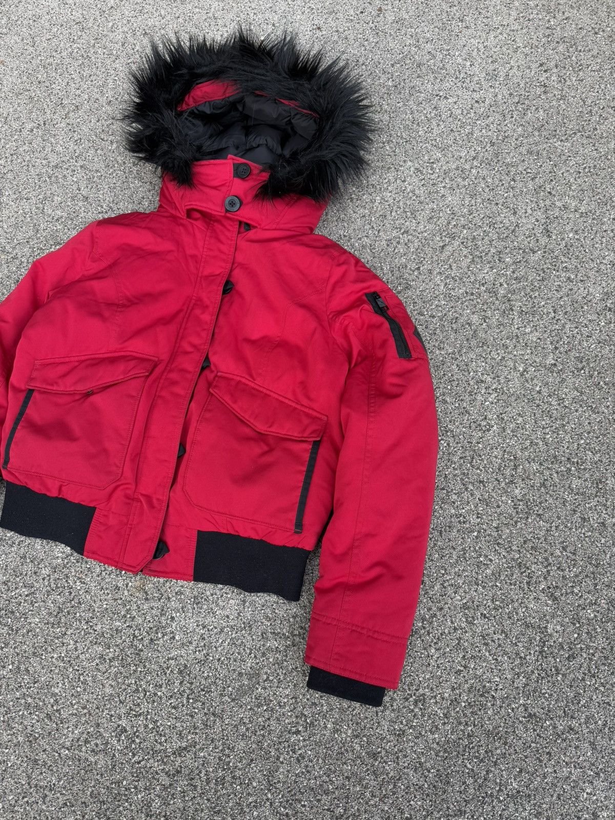 Hollister Streetwear Hollister Black Fur Y2K Bomber Jacket Size US M / EU 48-50 / 2 - 4 Thumbnail