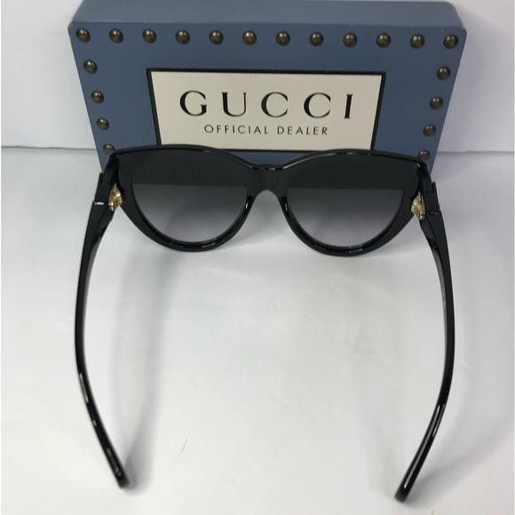 Gucci New Authentic Gucci Black 56 mm Gradient Women's Sunglasses Size ONE SIZE - 7 Thumbnail